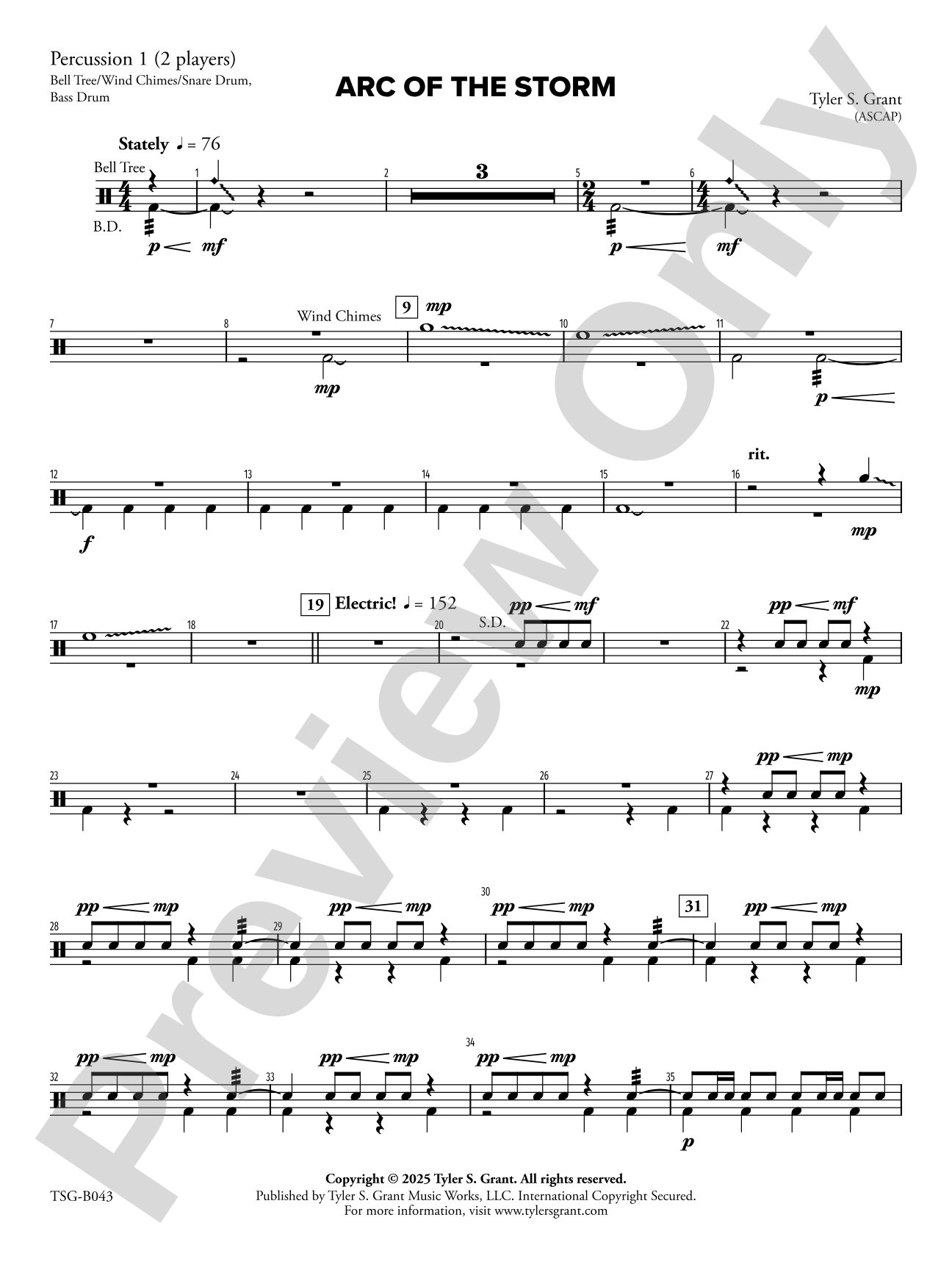 Arc of the Storm: 1st Percussion