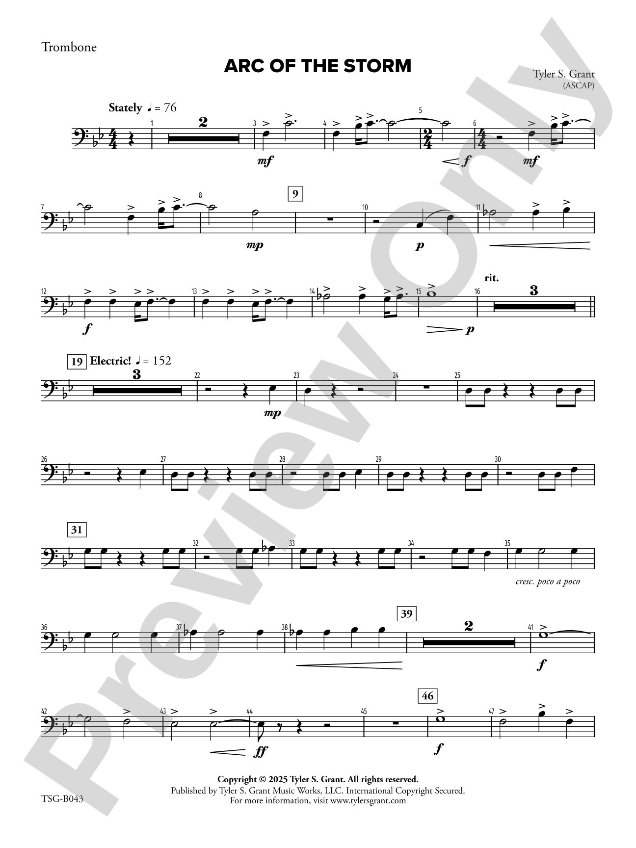 Arc of the Storm: 1st Trombone