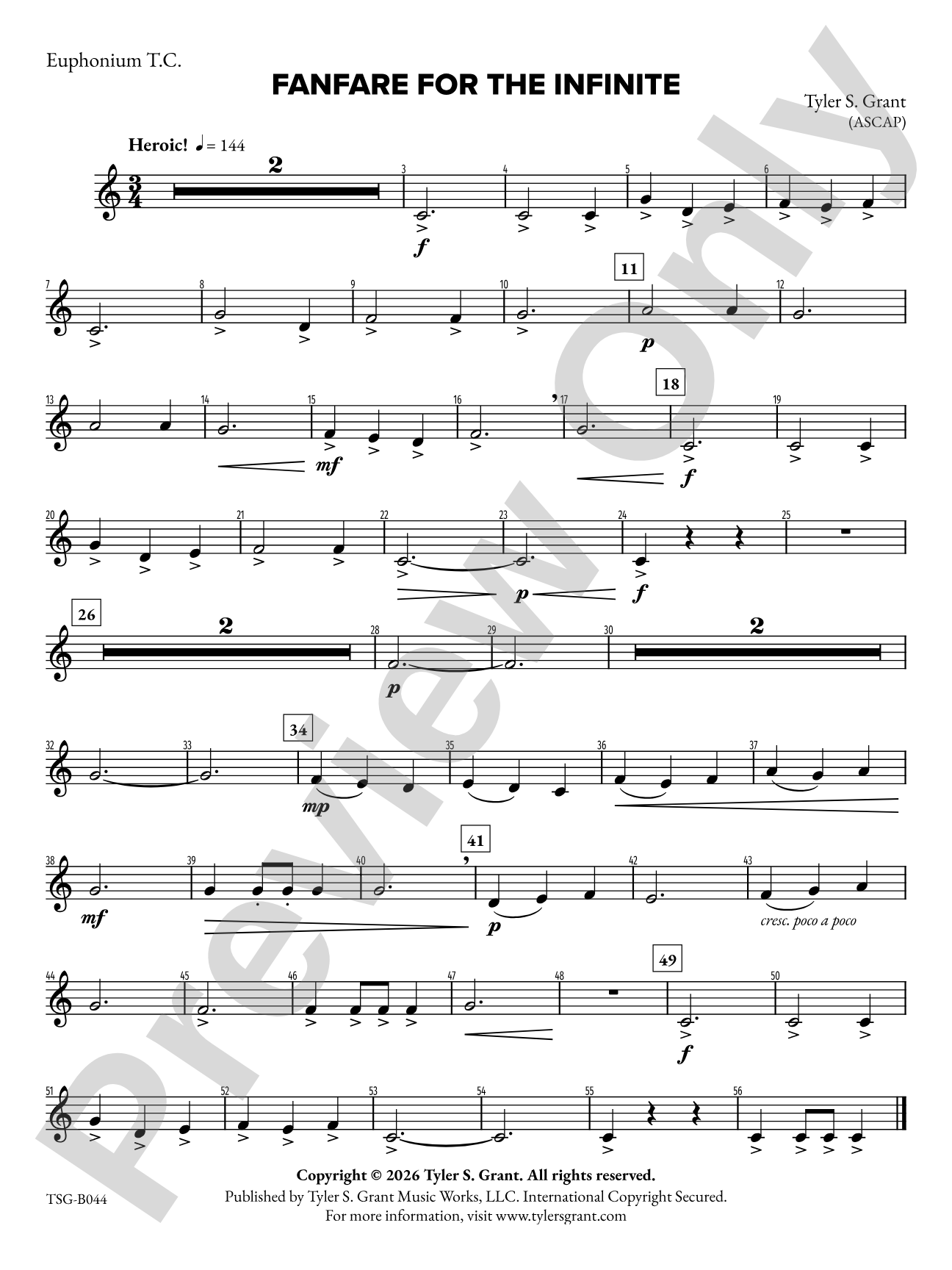 Fanfare for the Infinite: Baritone T.C.