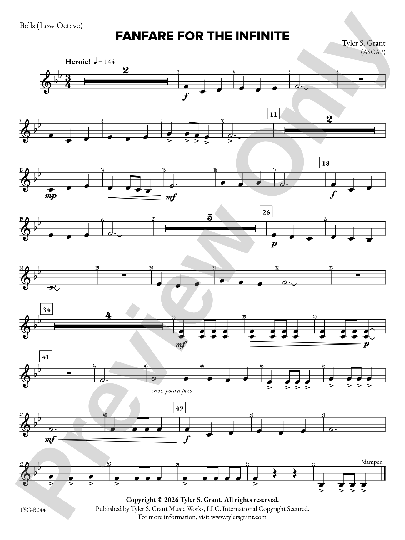 Fanfare for the Infinite: 2nd Mallet Percussion
