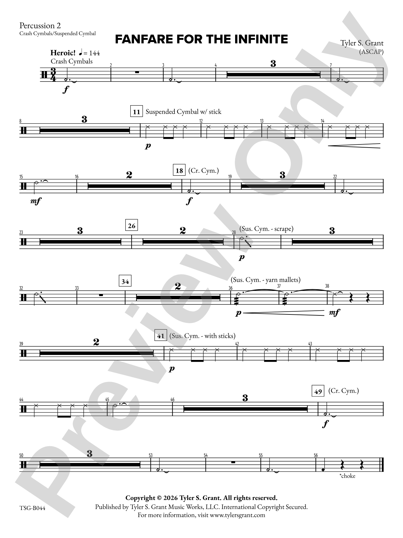 Fanfare for the Infinite: 2nd Percussion