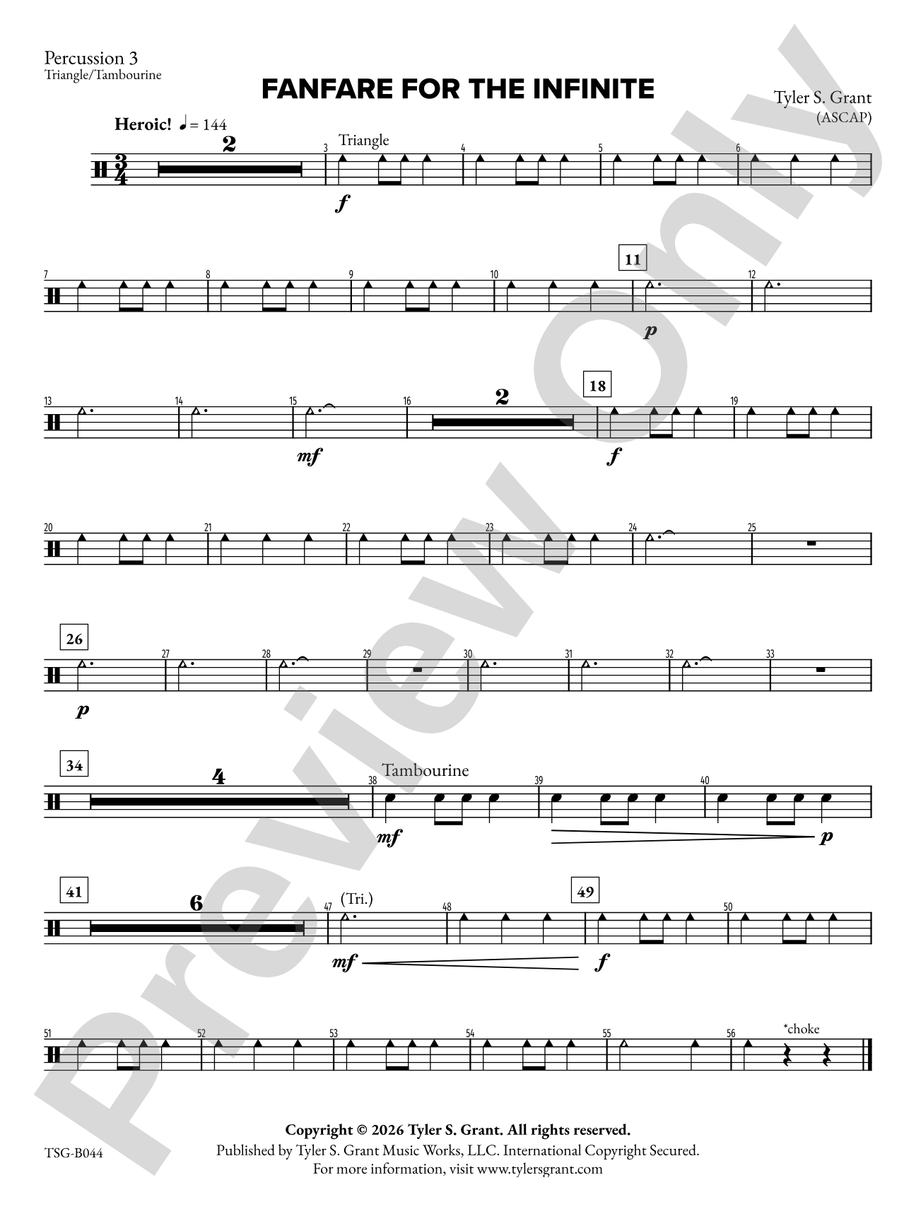 Fanfare for the Infinite: 3rd Percussion