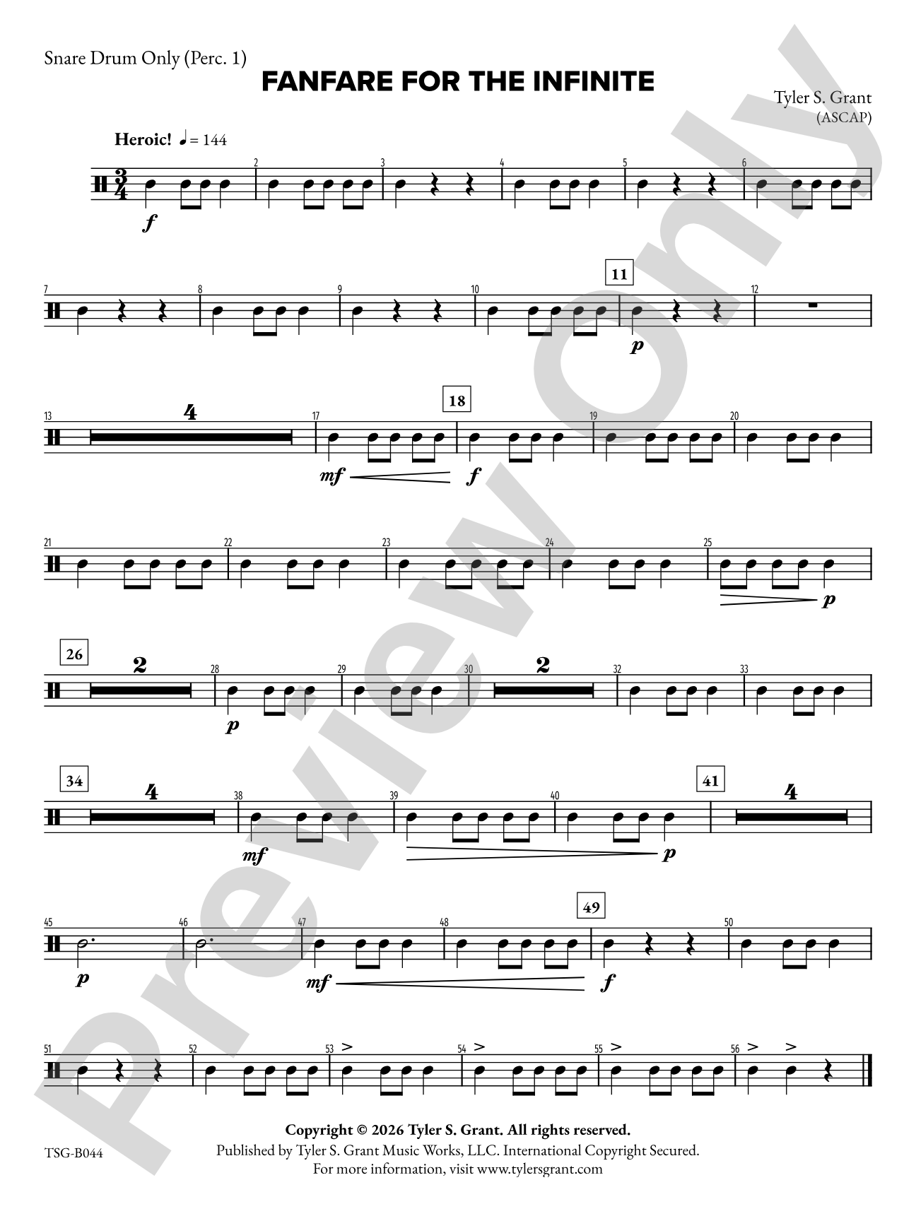 Fanfare for the Infinite: Snare Drum