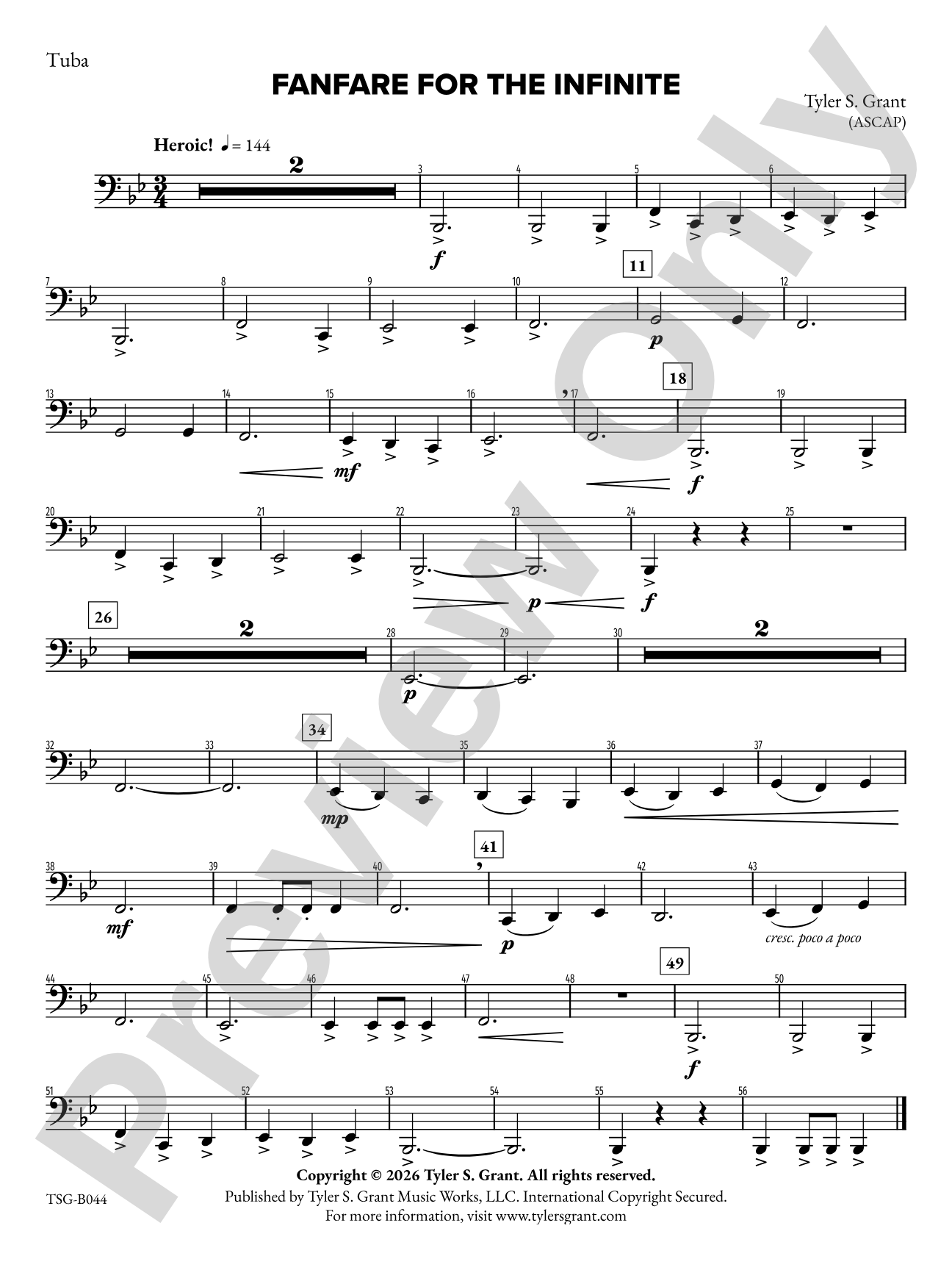 Fanfare for the Infinite: Tuba