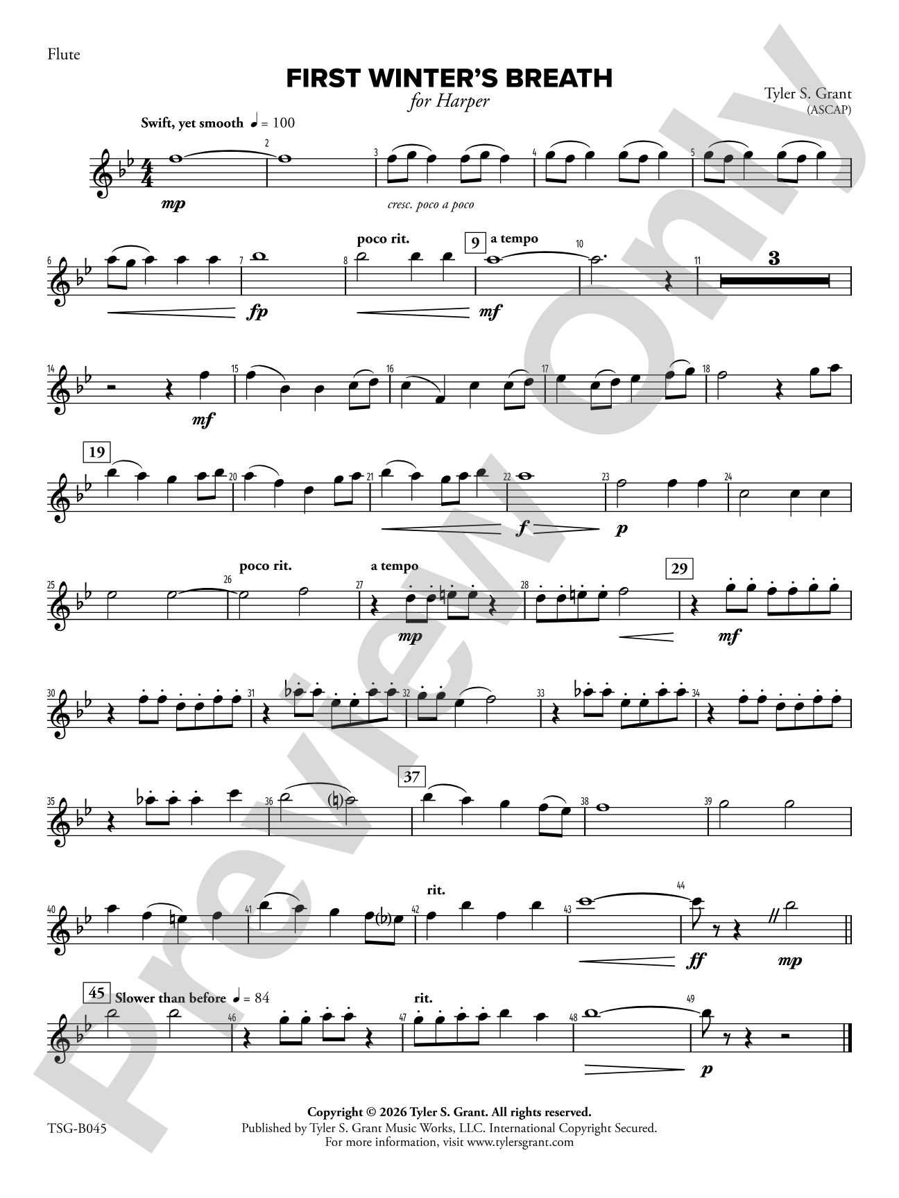 First Winter's Breath: Flute