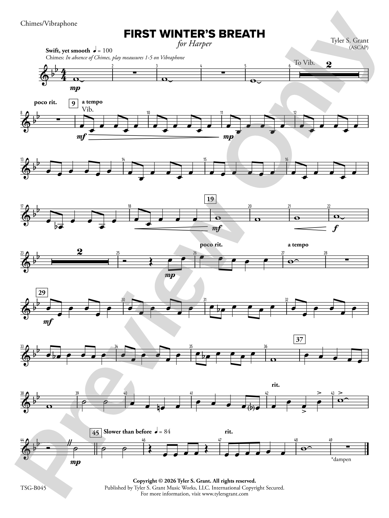 First Winter's Breath: 2nd Mallet Percussion