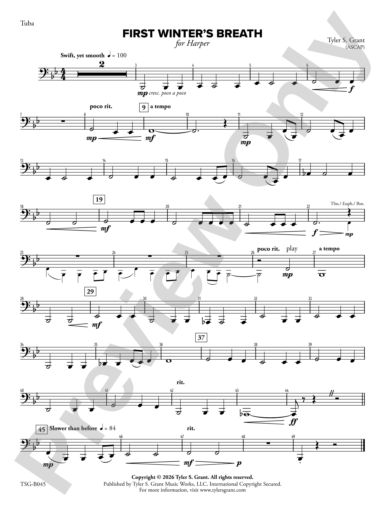 First Winter's Breath: Tuba