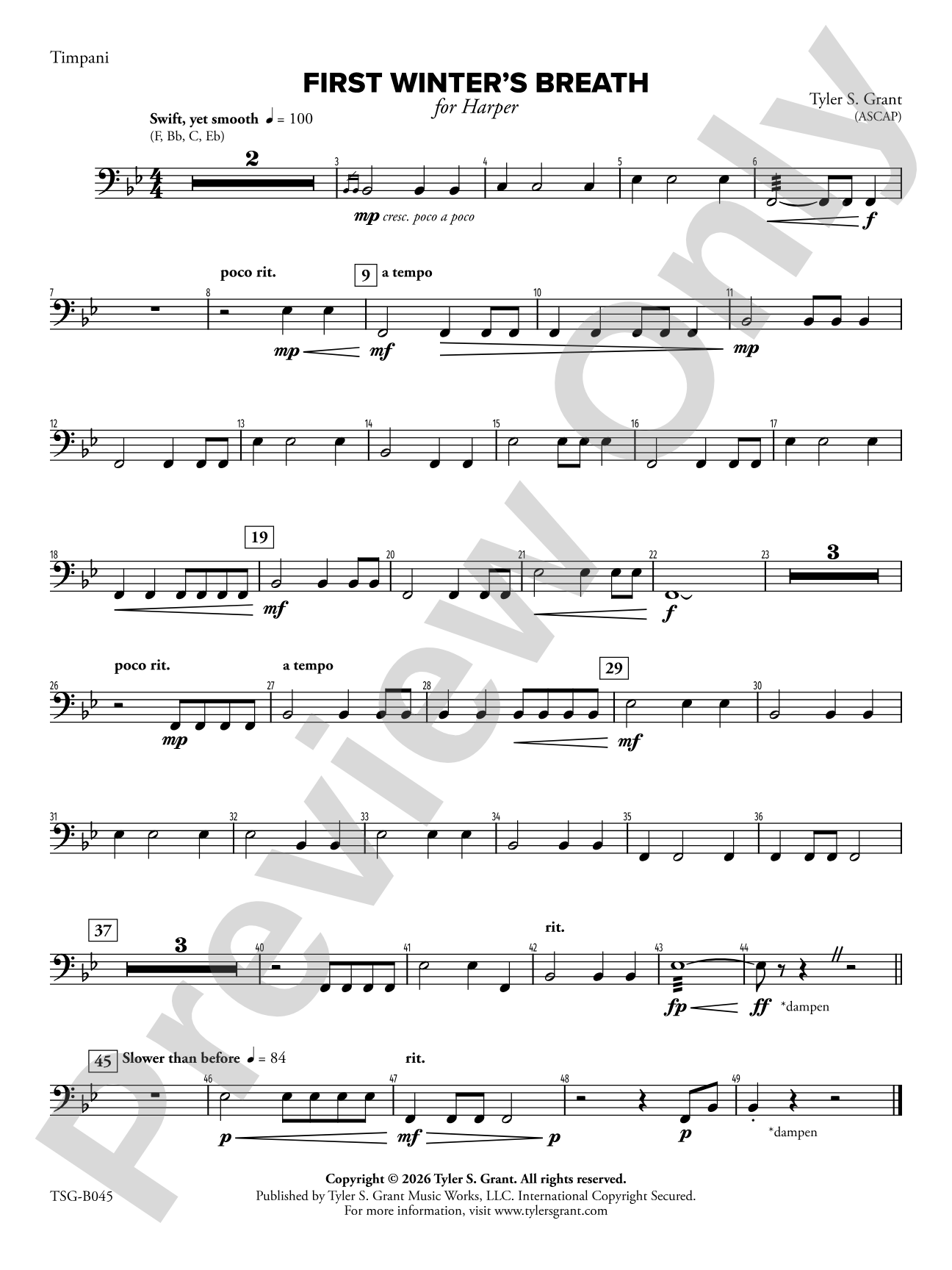 First Winter's Breath: Timpani
