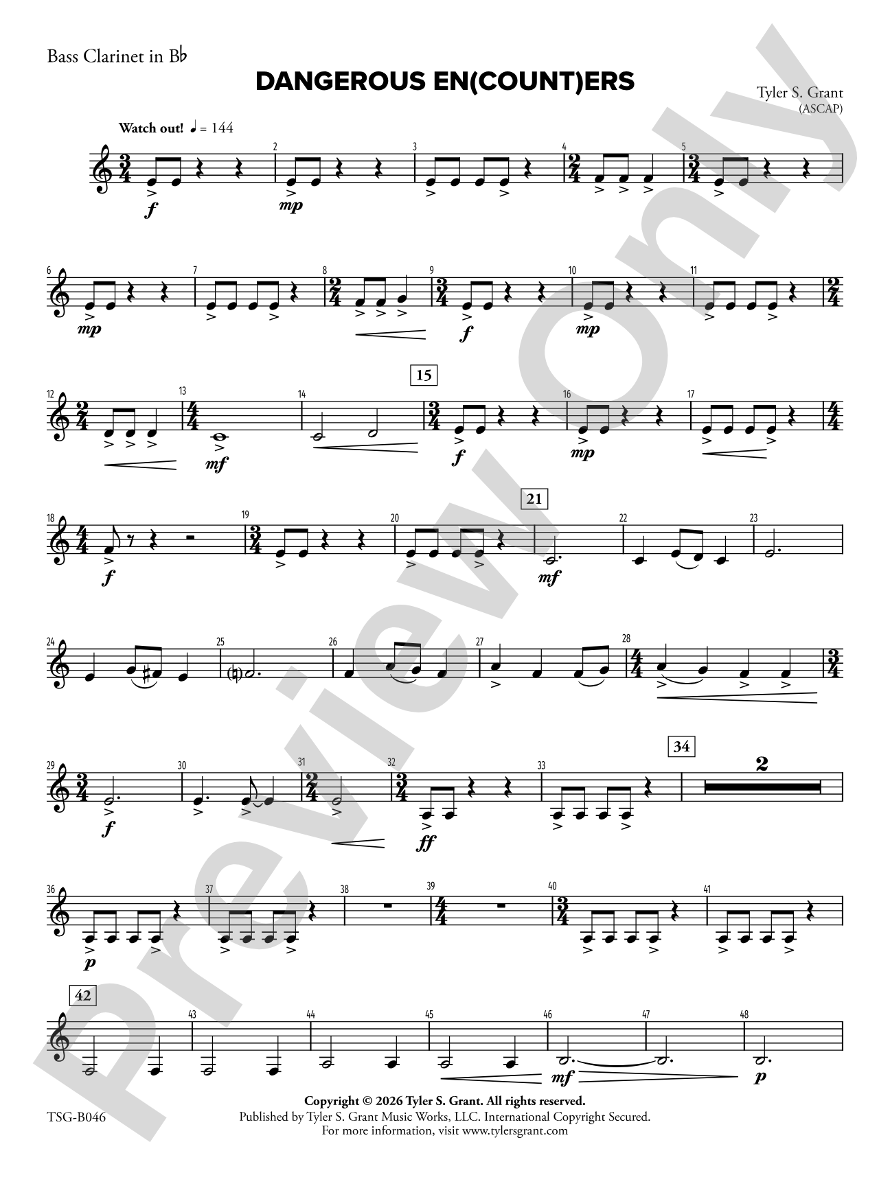 Dangerous En(count)ers: Bass Clarinet