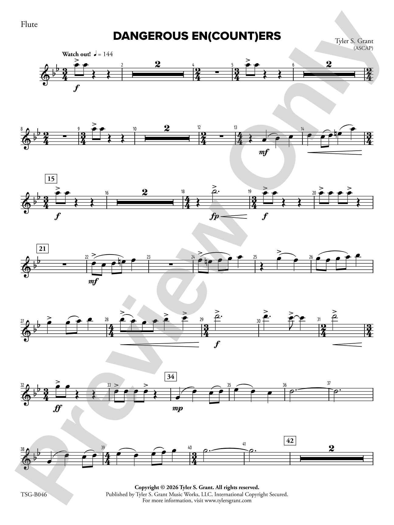 Dangerous En(count)ers: Flute