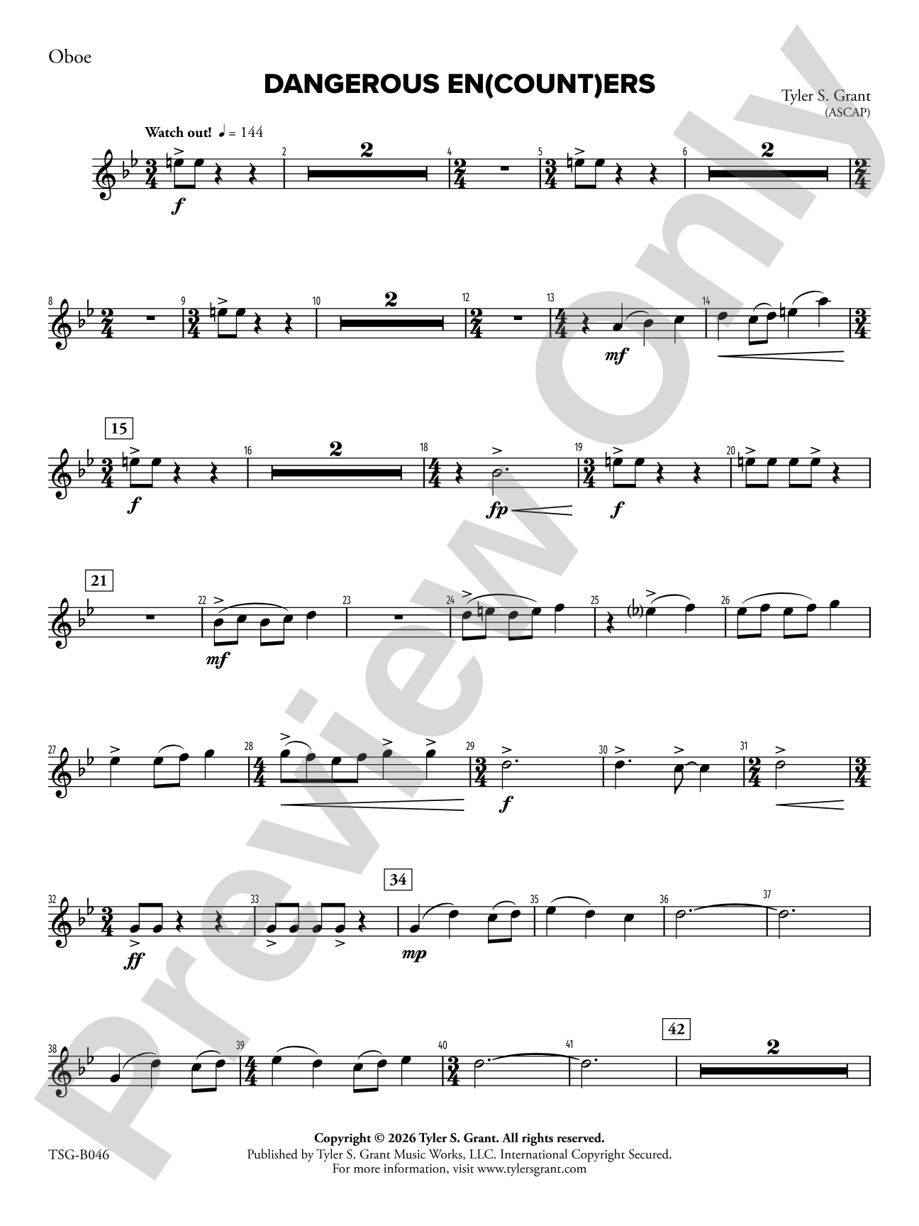Dangerous En(count)ers: Oboe
