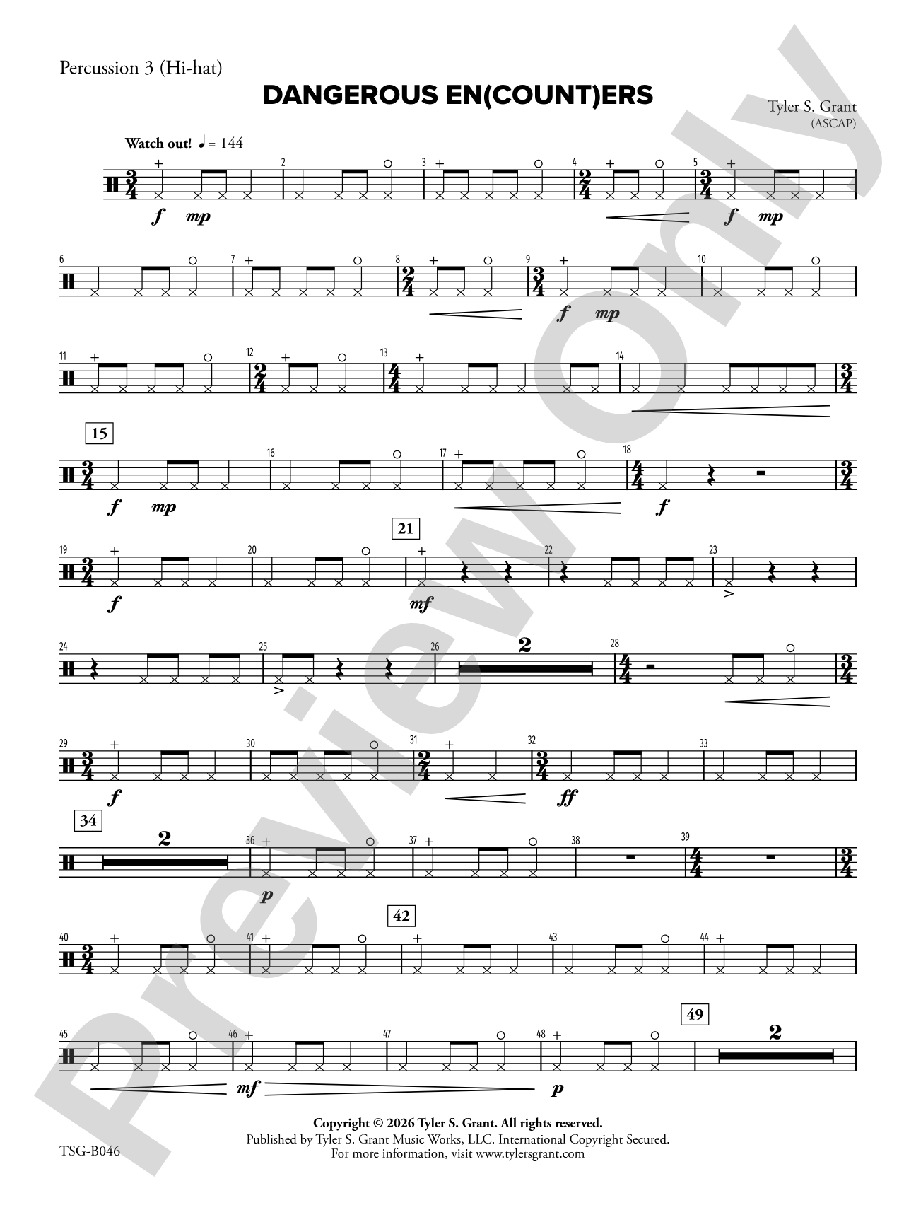 Dangerous En(count)ers: 3rd Percussion