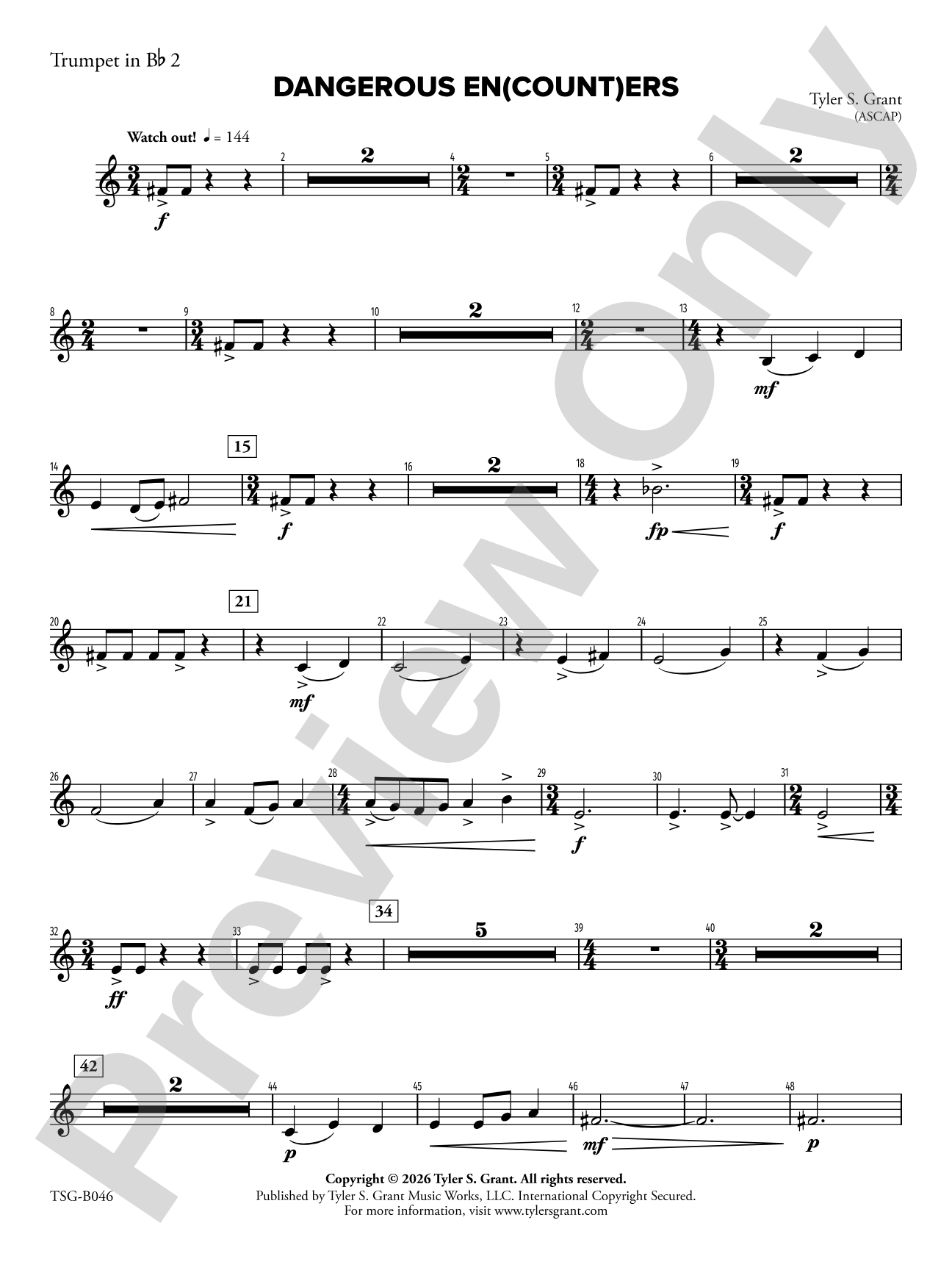 Dangerous En(count)ers: 2nd B-flat Trumpet