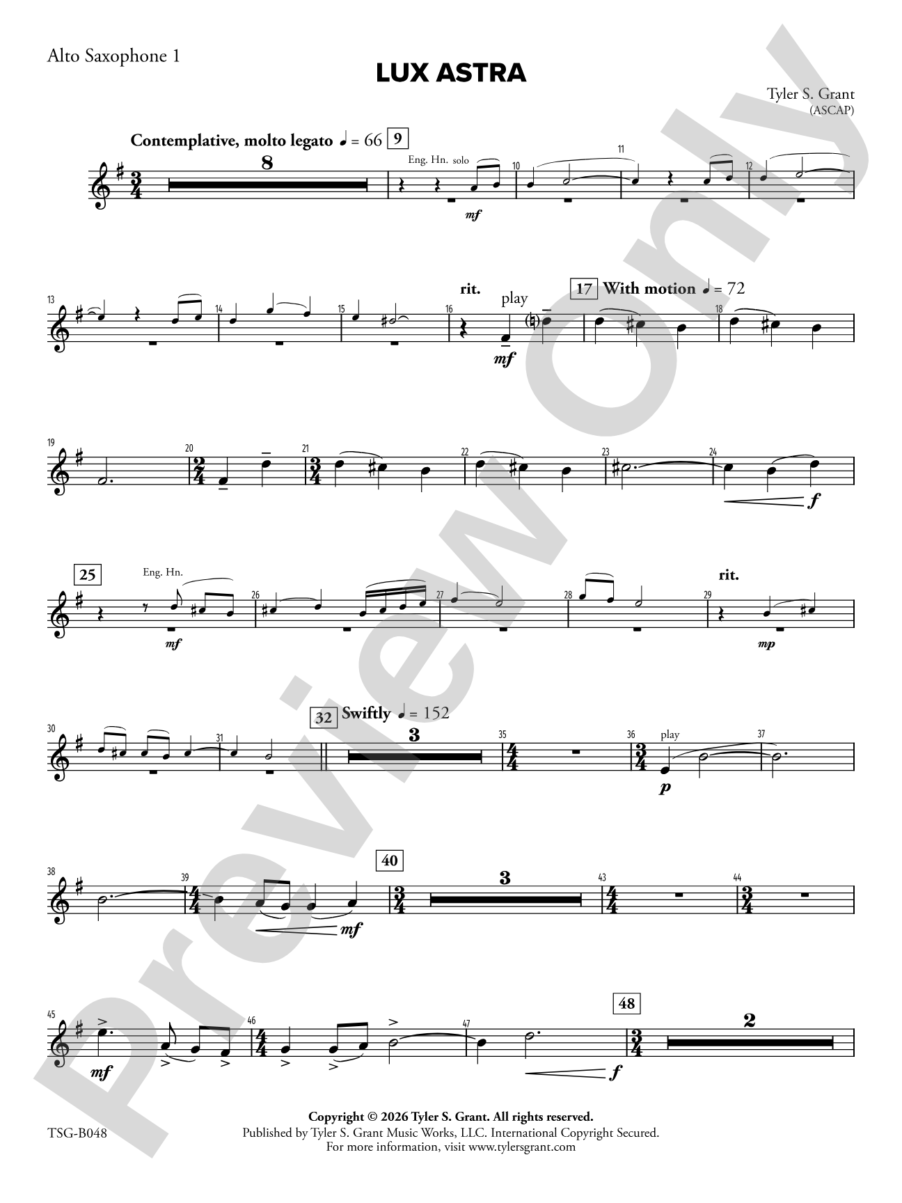 Lux Astra: E-flat Alto Saxophone