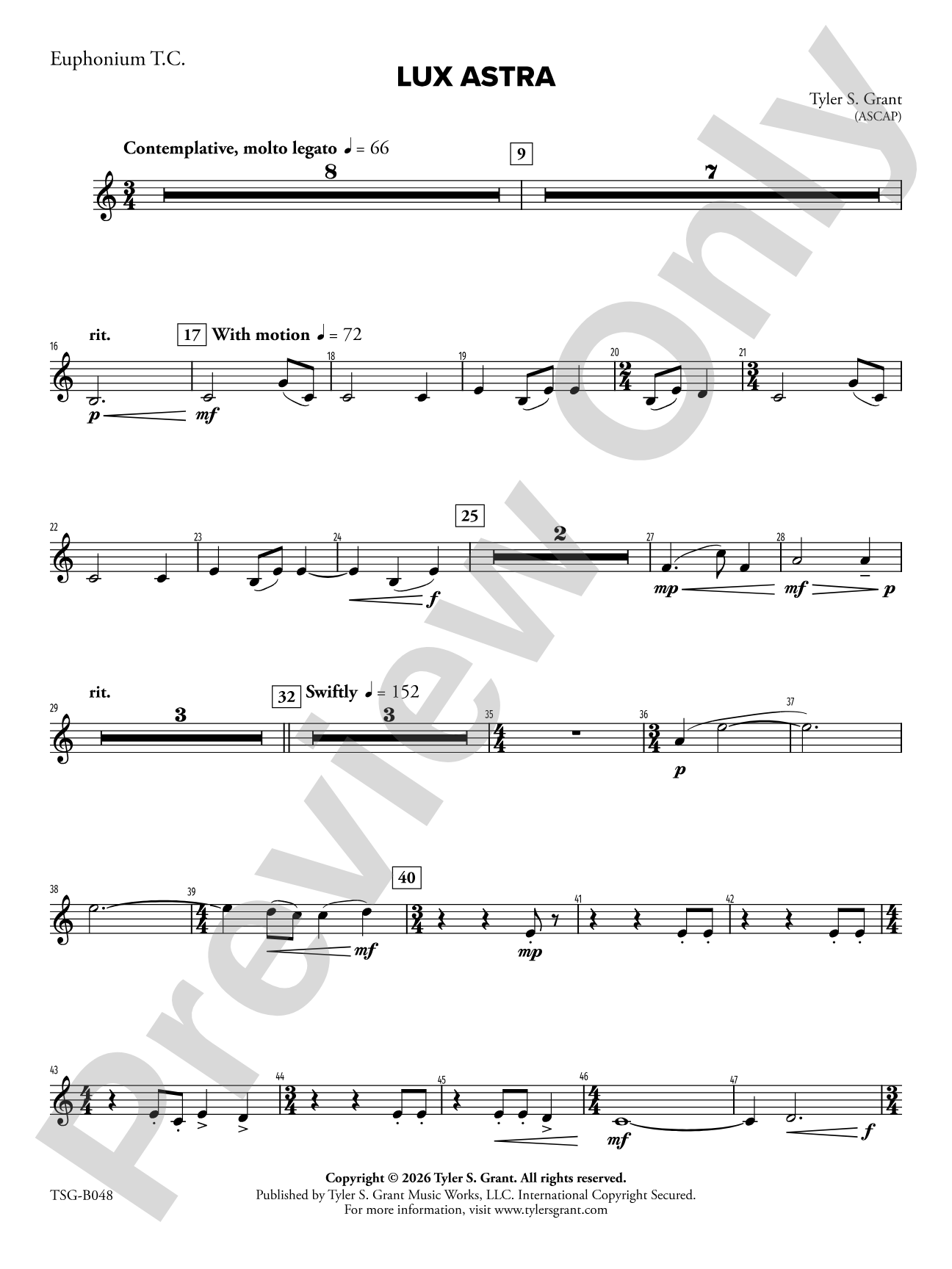 Lux Astra: Baritone T.C.