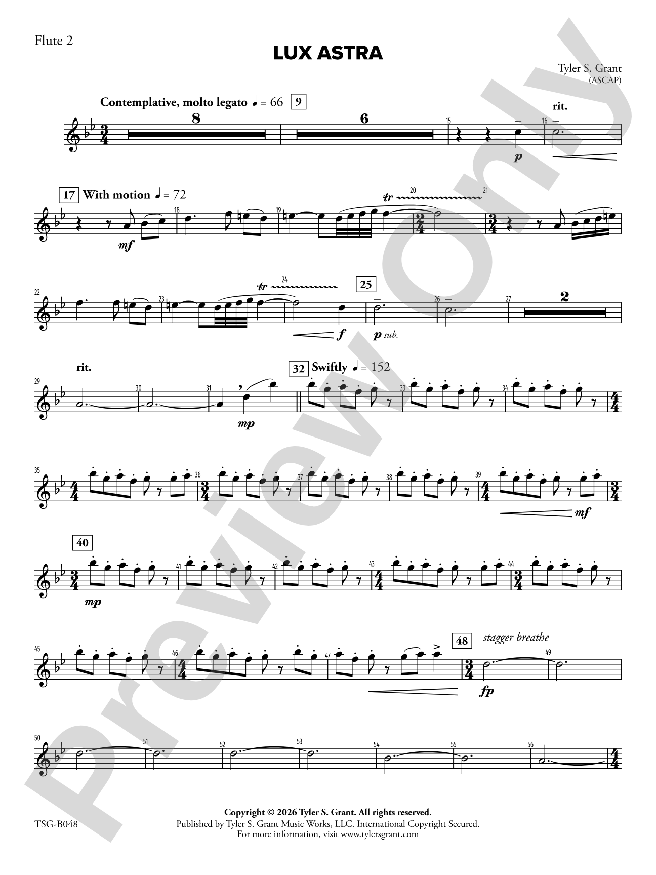 Lux Astra: 2nd Flute