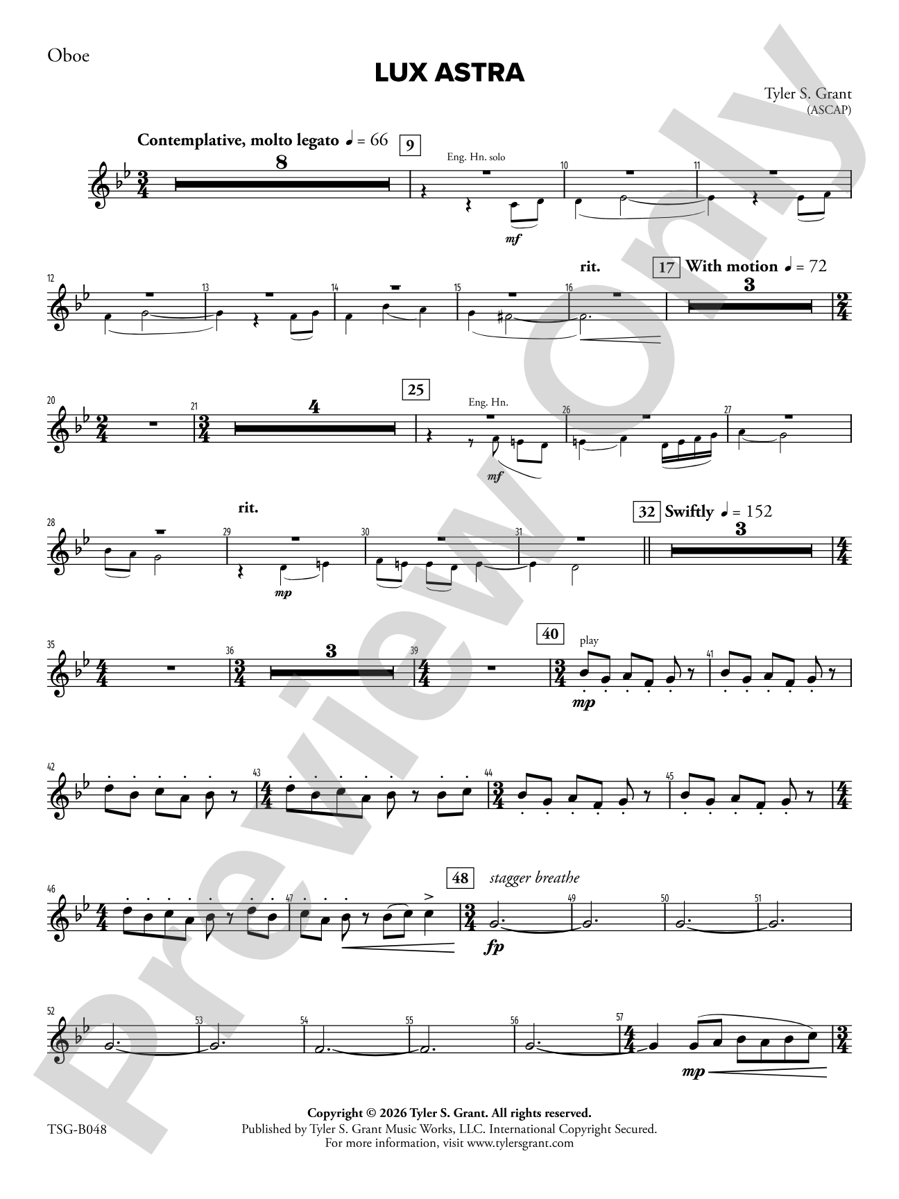 Lux Astra: Oboe