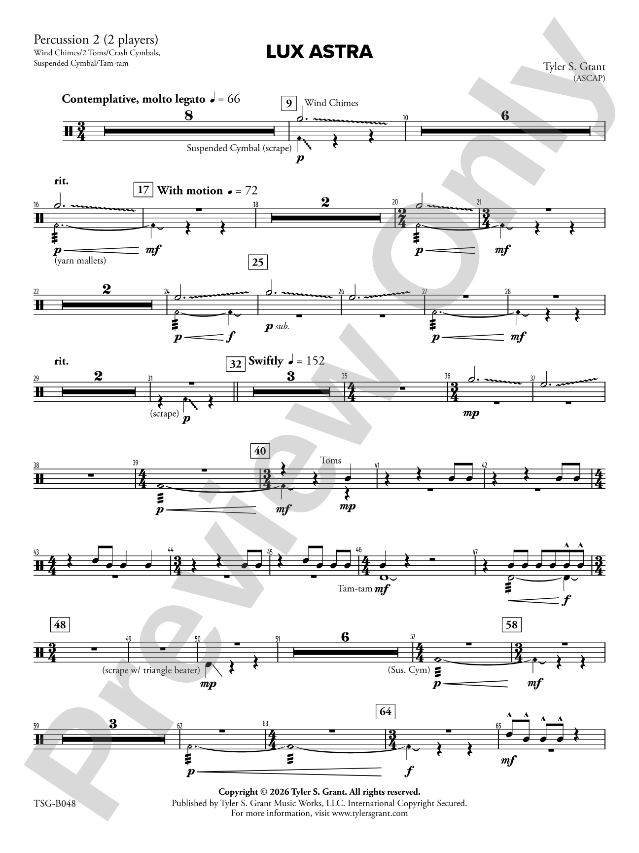 Lux Astra: 2nd Percussion