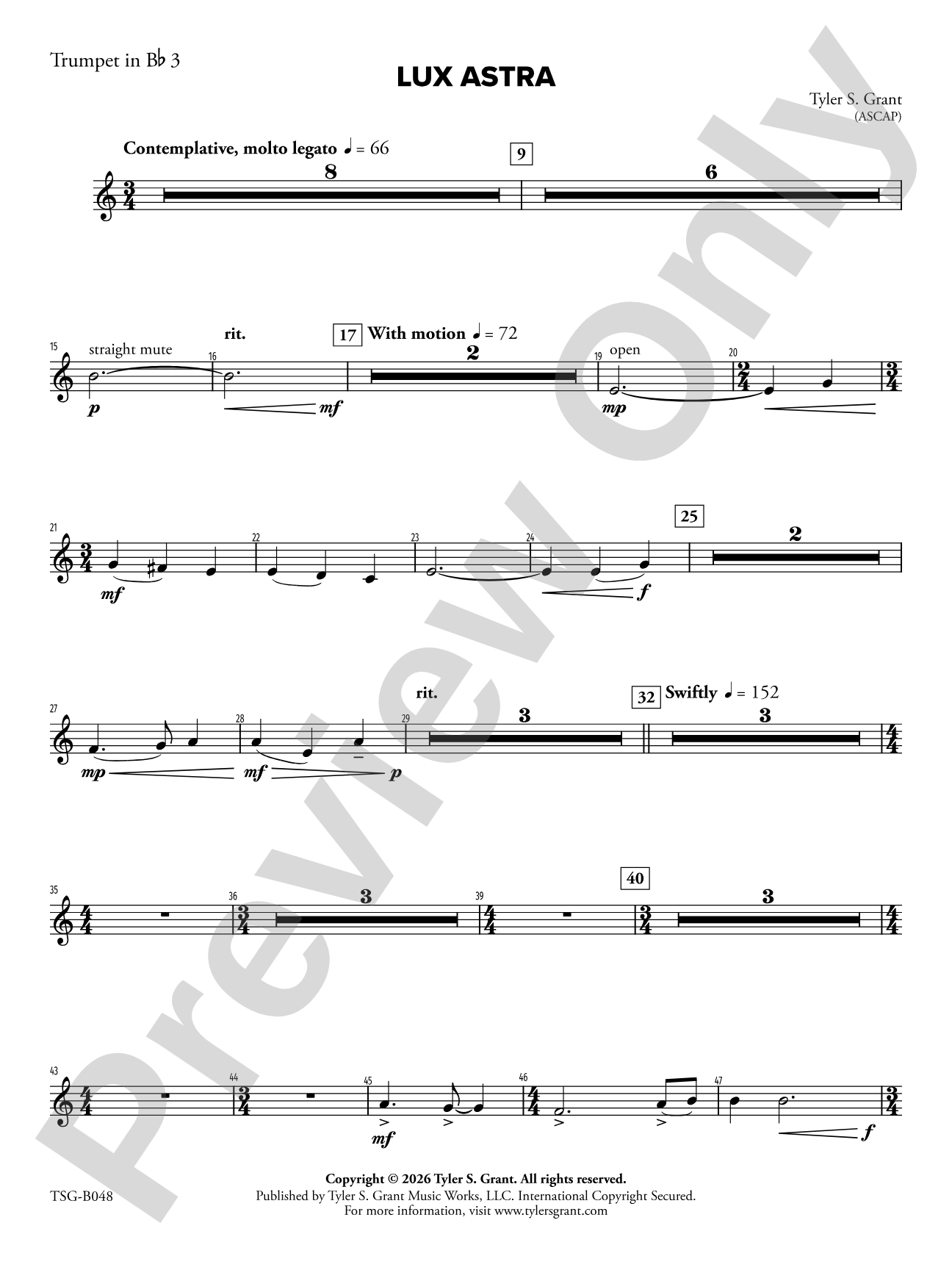 Lux Astra: 3rd B-flat Trumpet