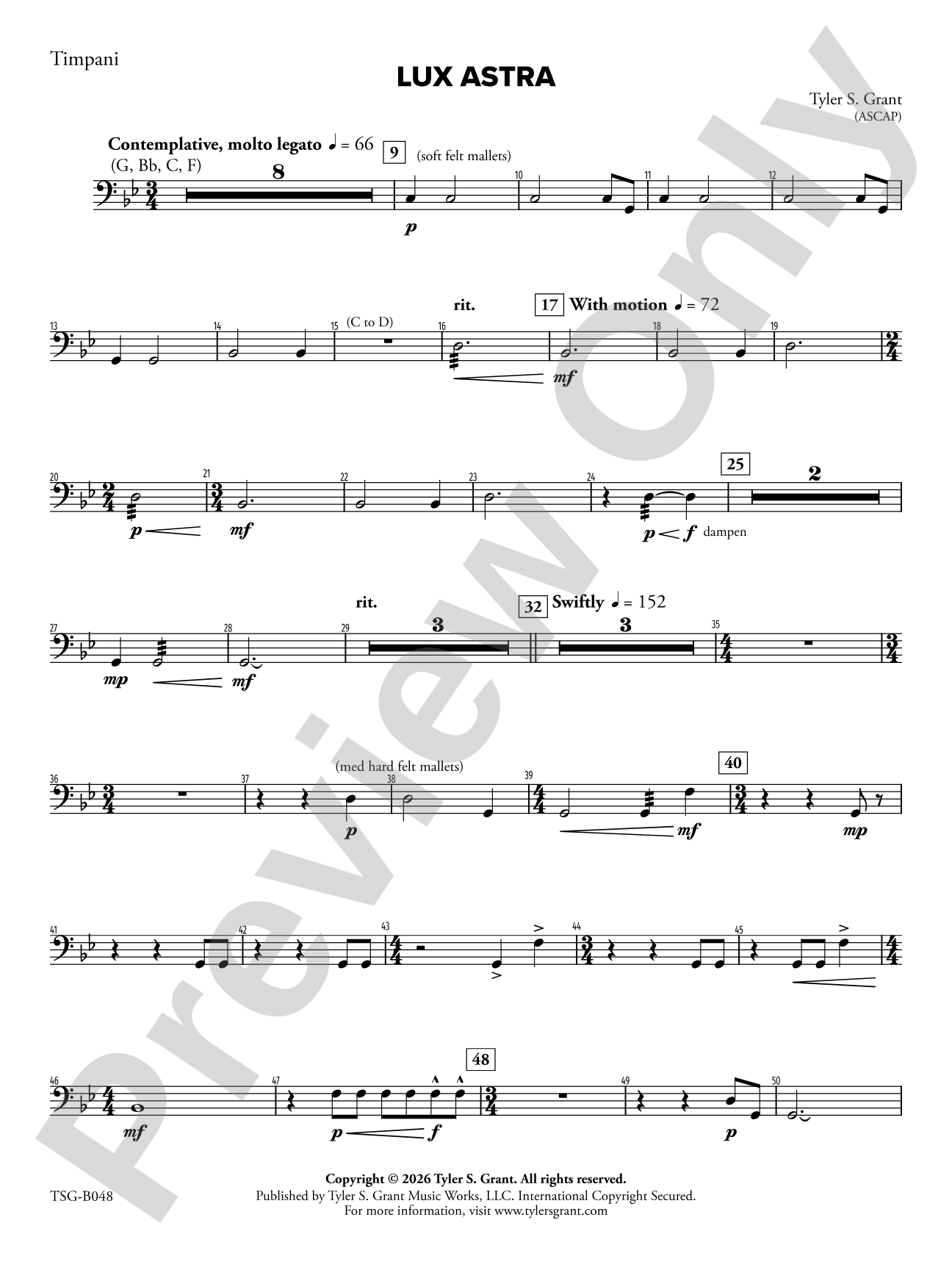 Lux Astra: Timpani