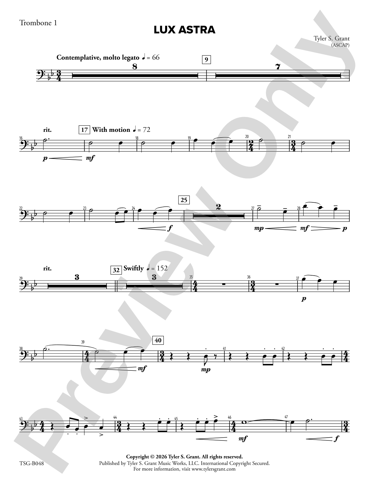 Lux Astra: 1st Trombone