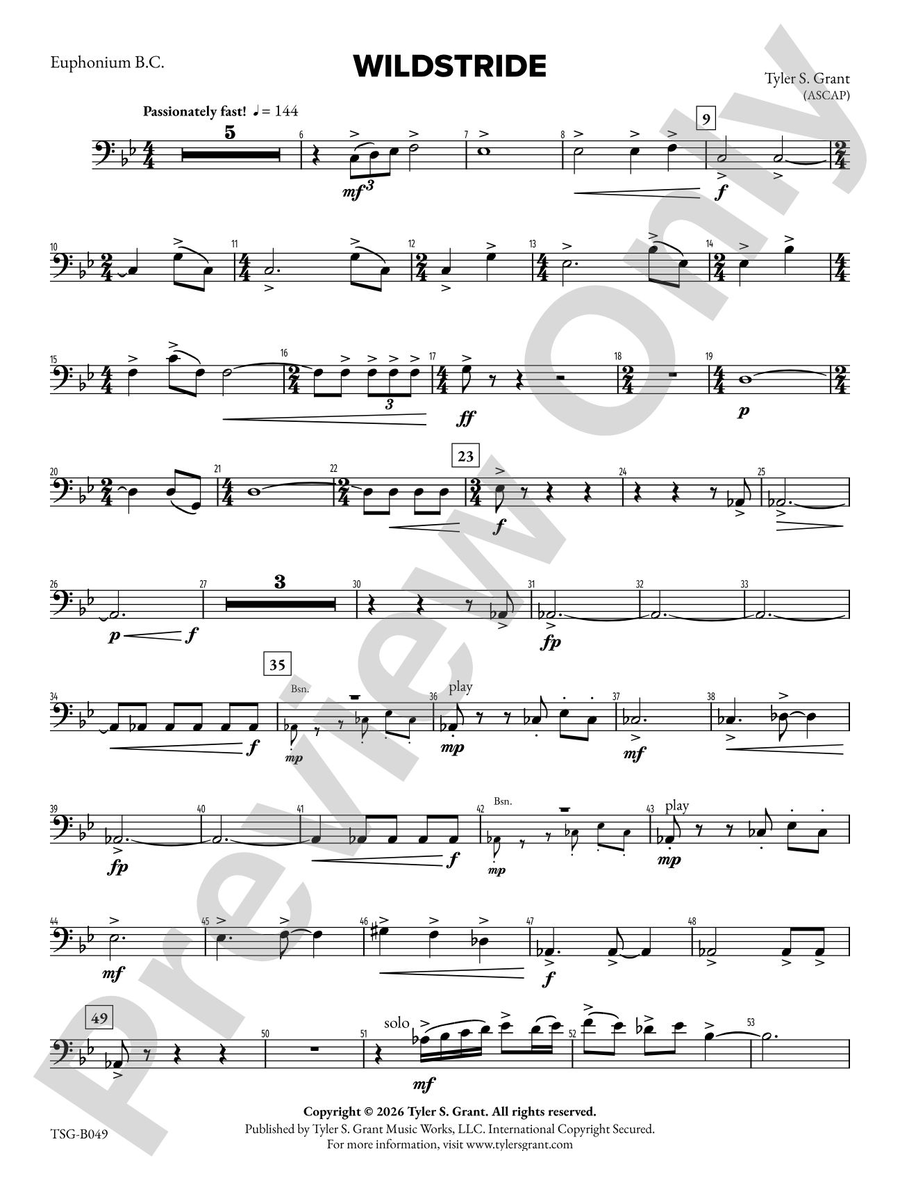Wildstride: Baritone B.C.