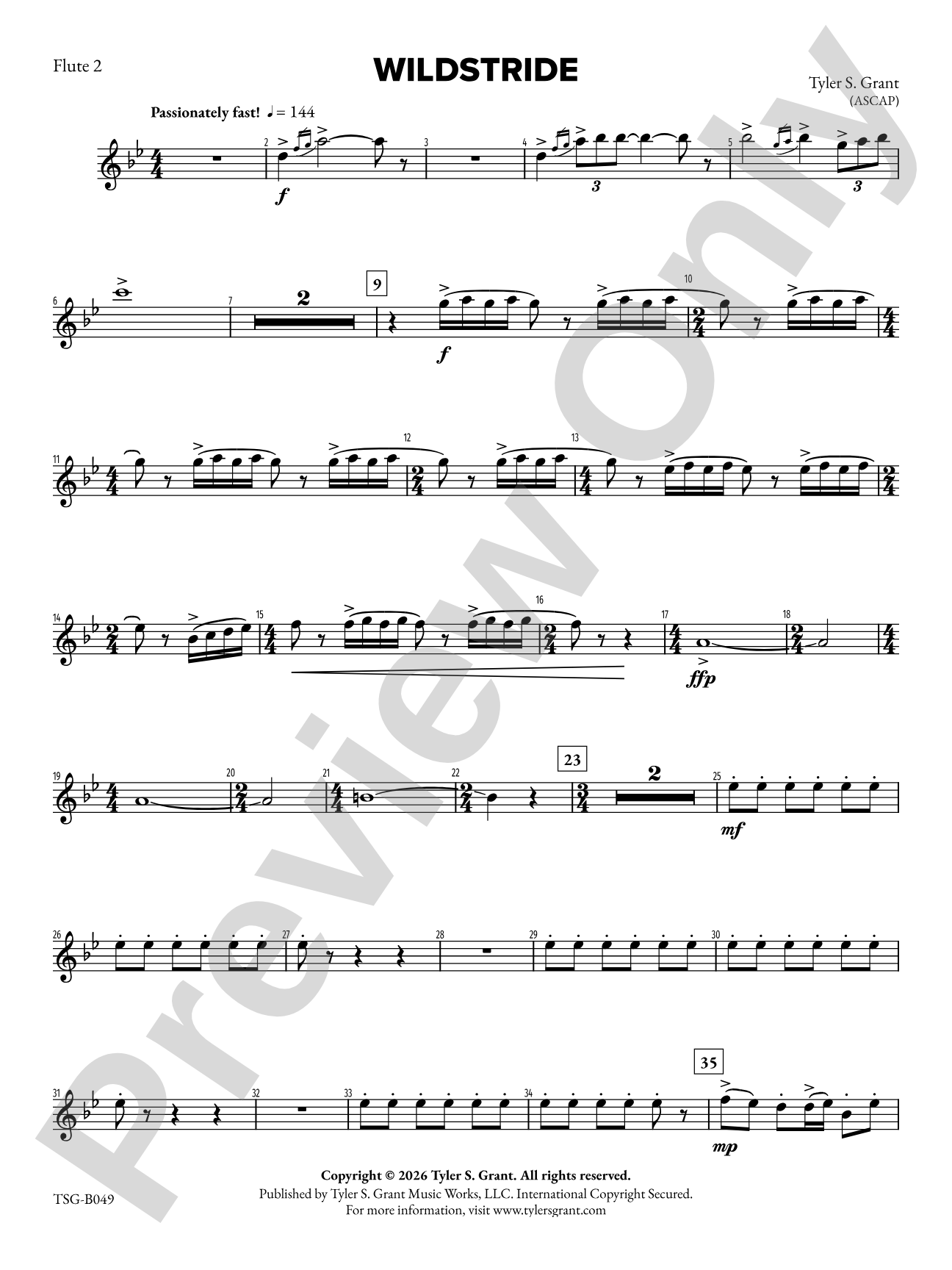 Wildstride: 2nd Flute