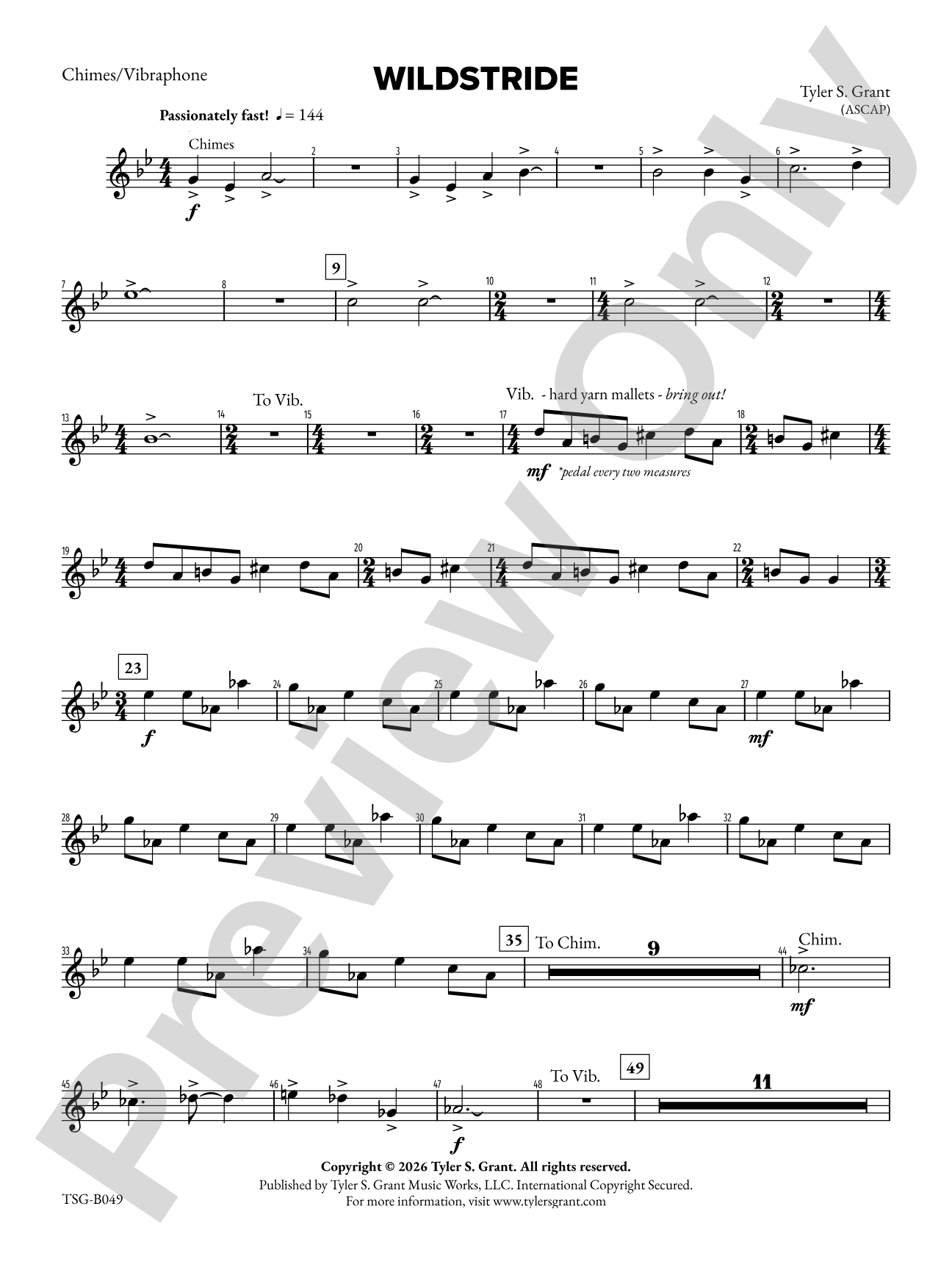 Wildstride: 2nd Mallet Percussion