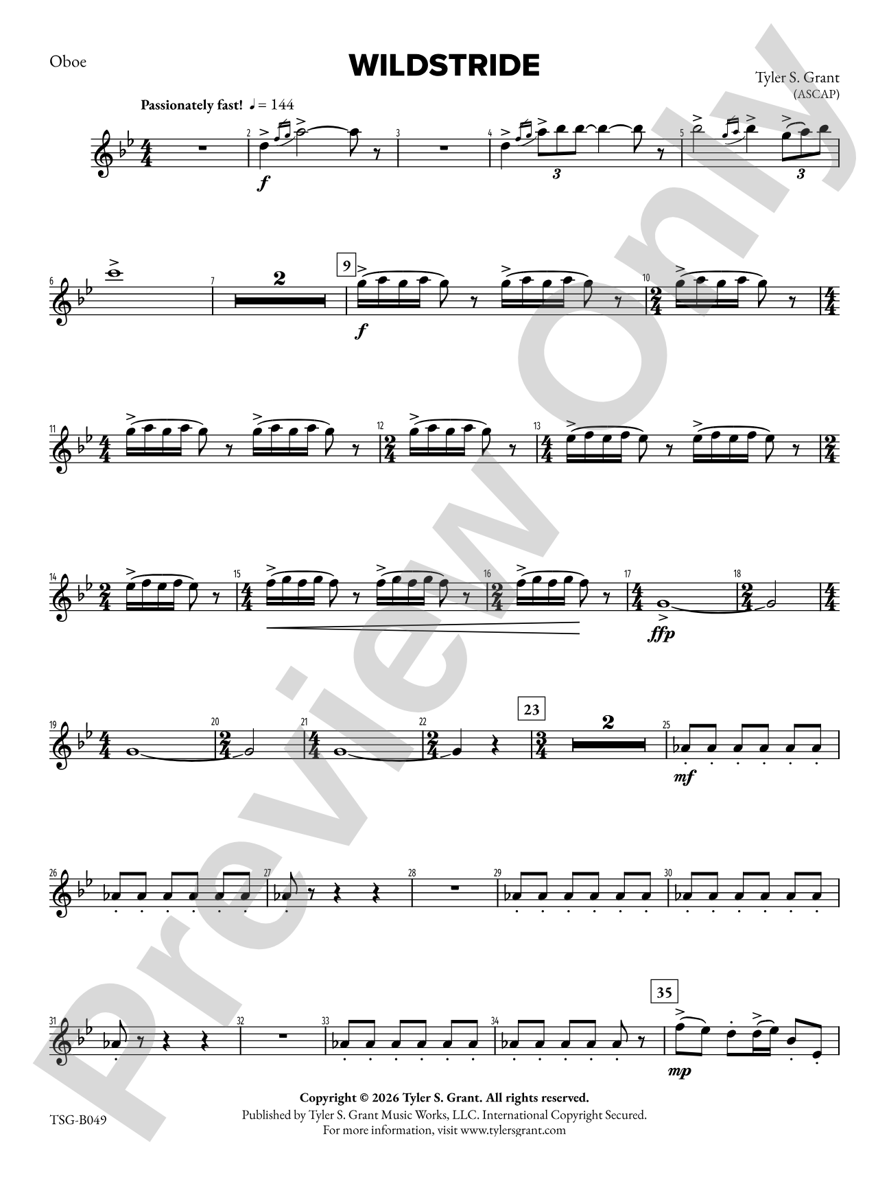 Wildstride: Oboe