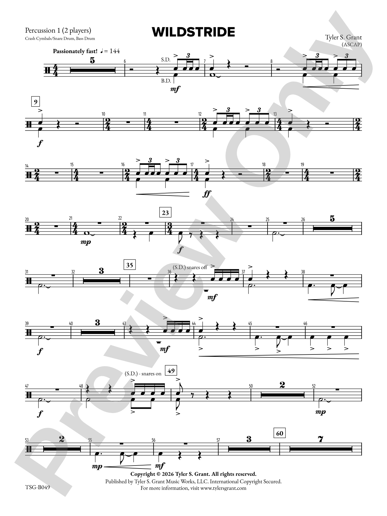 Wildstride: 1st Percussion