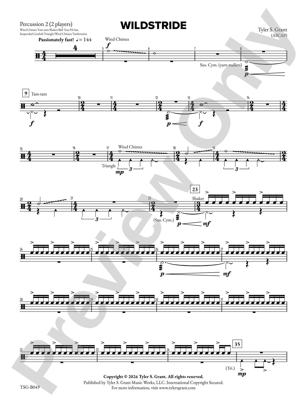 Wildstride: 2nd Percussion