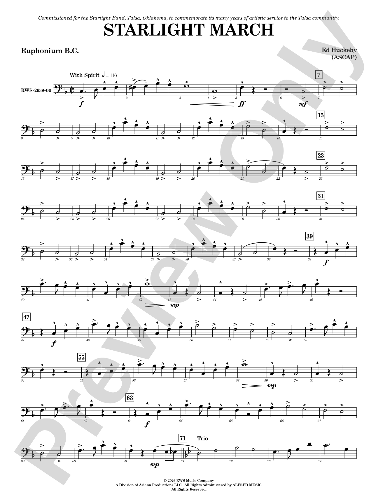 Starlight March: Baritone B.C.