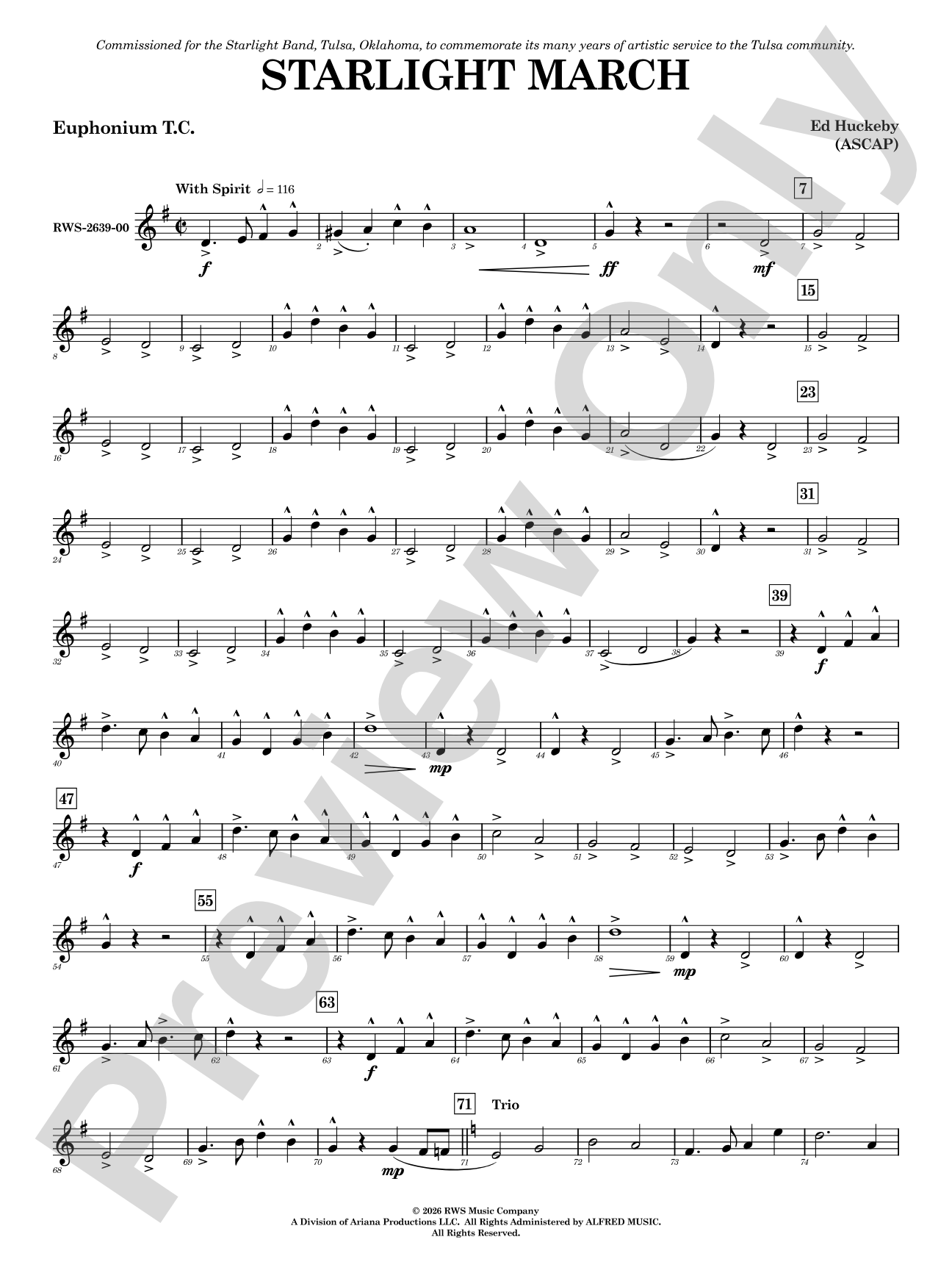 Starlight March: Baritone T.C.