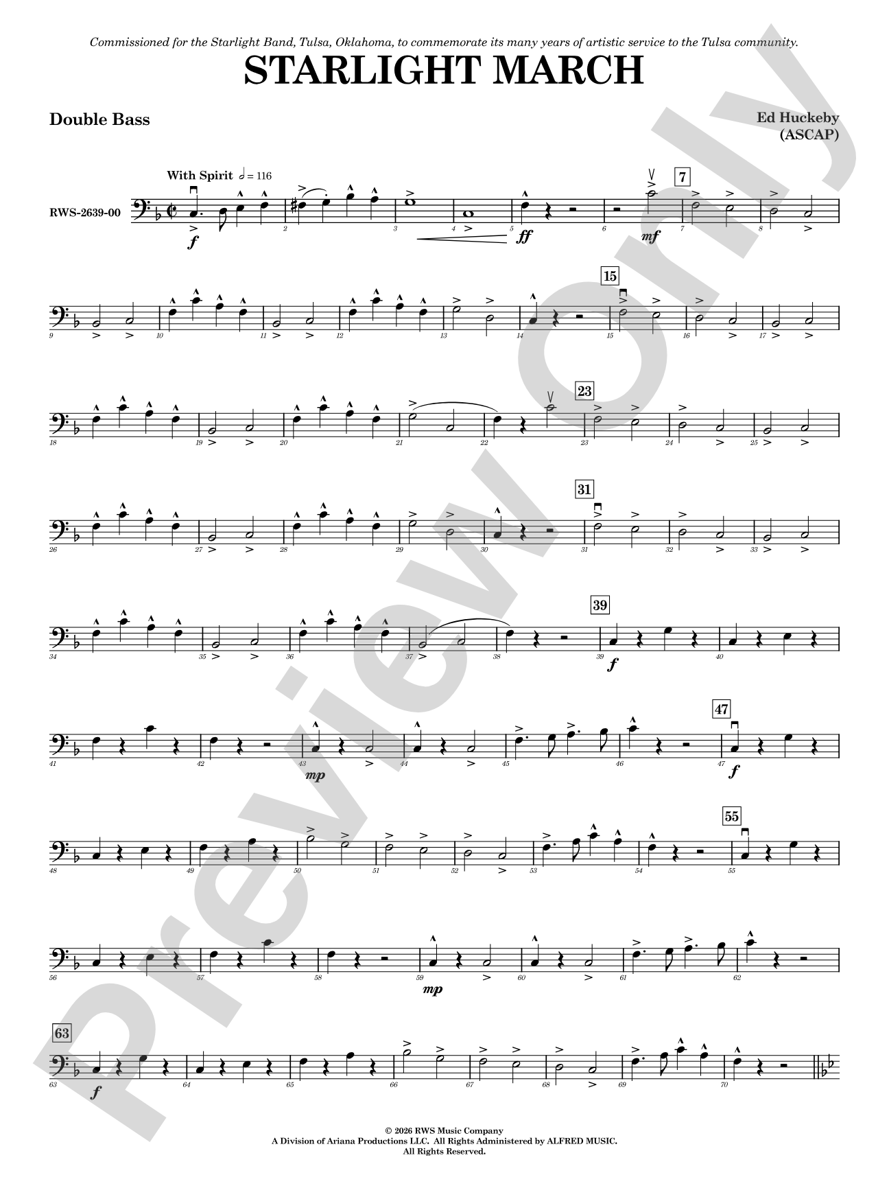 Starlight March: String Bass