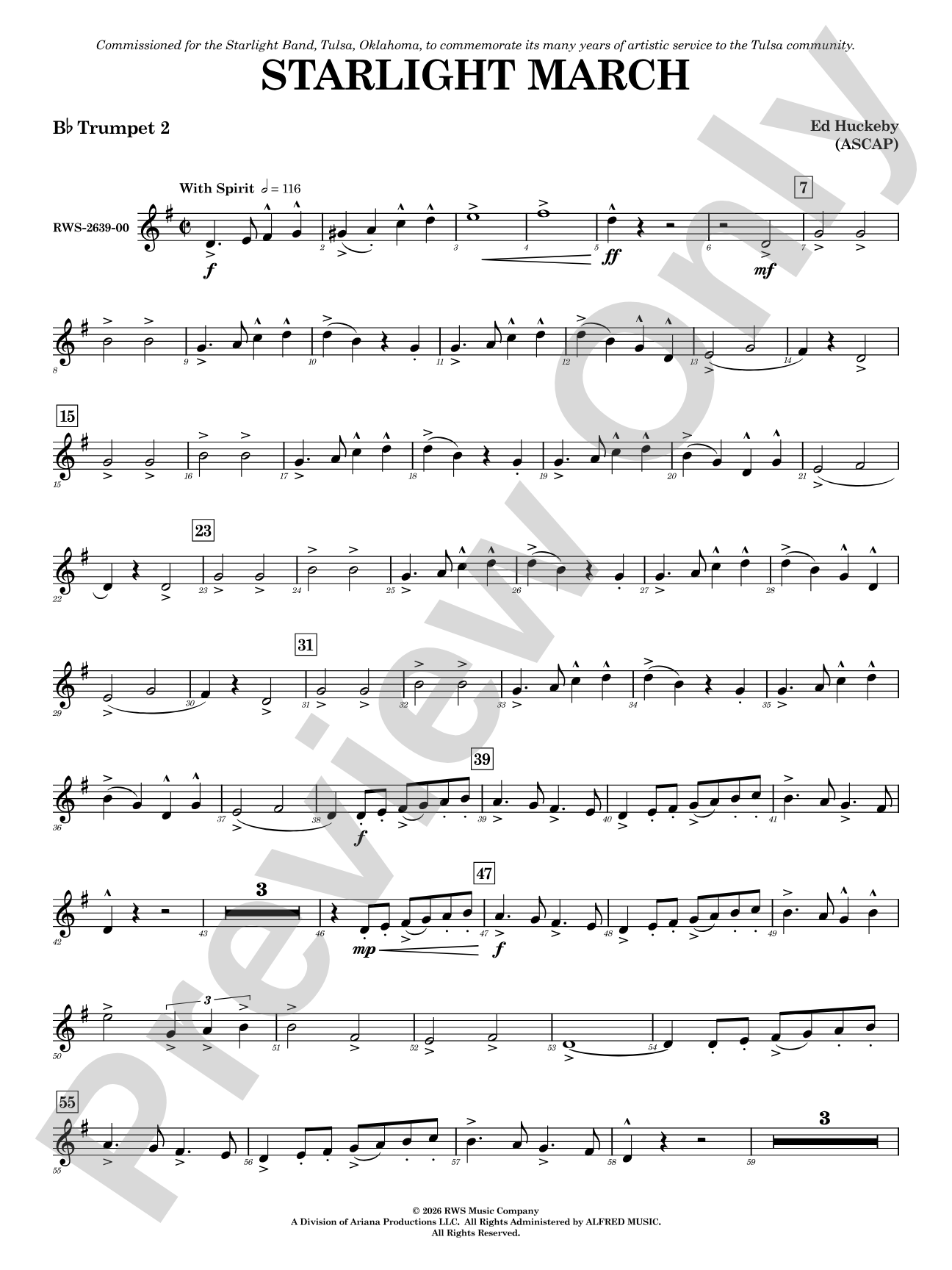 Starlight March: 2nd B-flat Trumpet