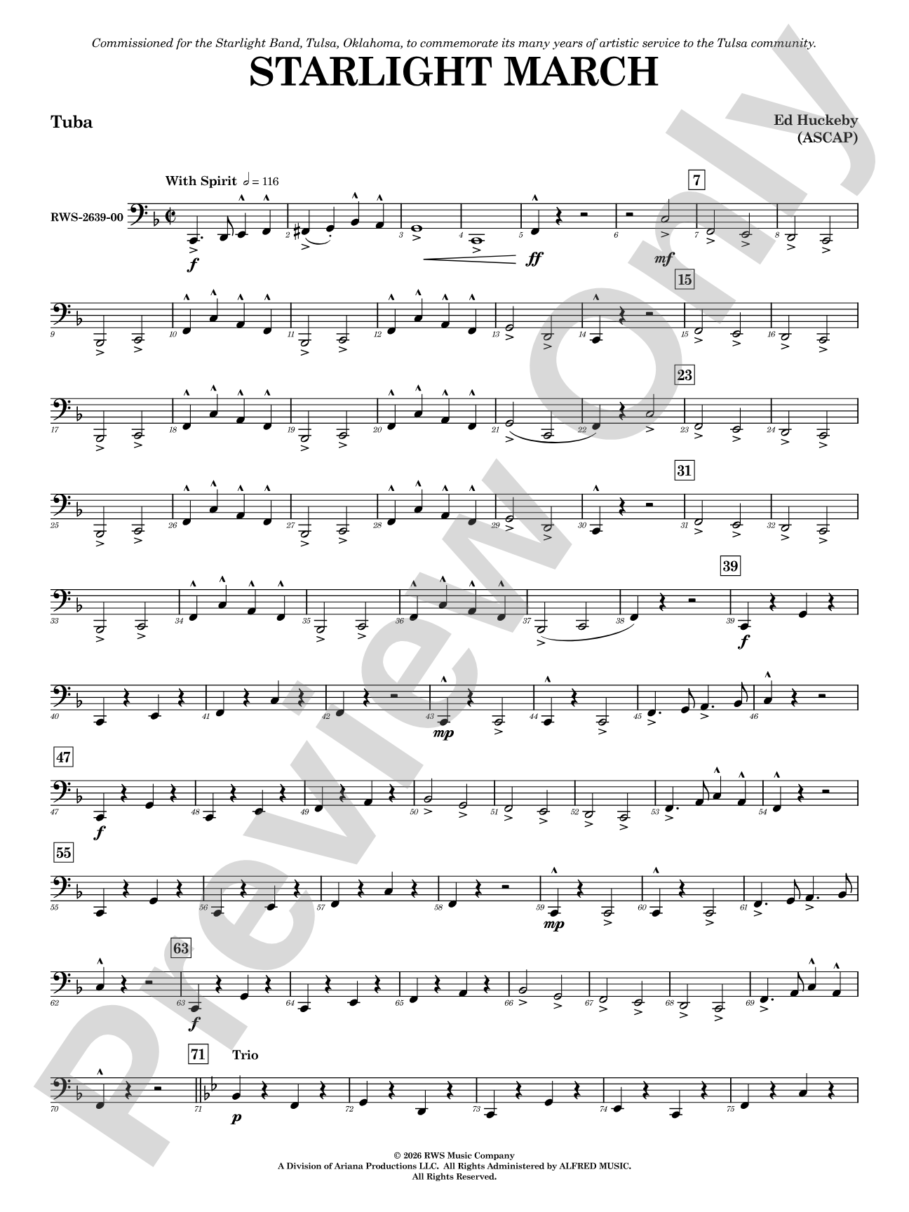 Starlight March: Tuba