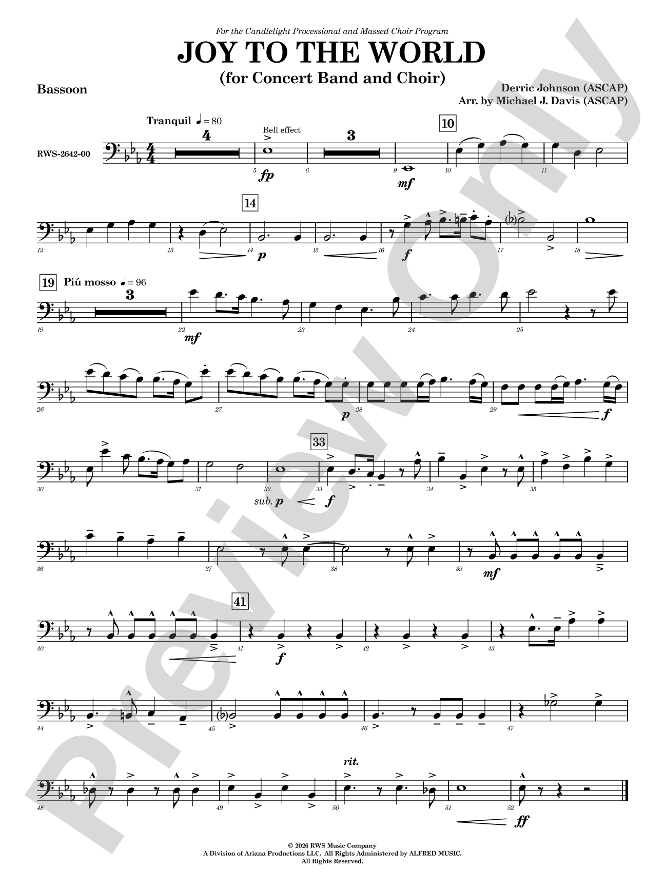 Joy to the World: Bassoon