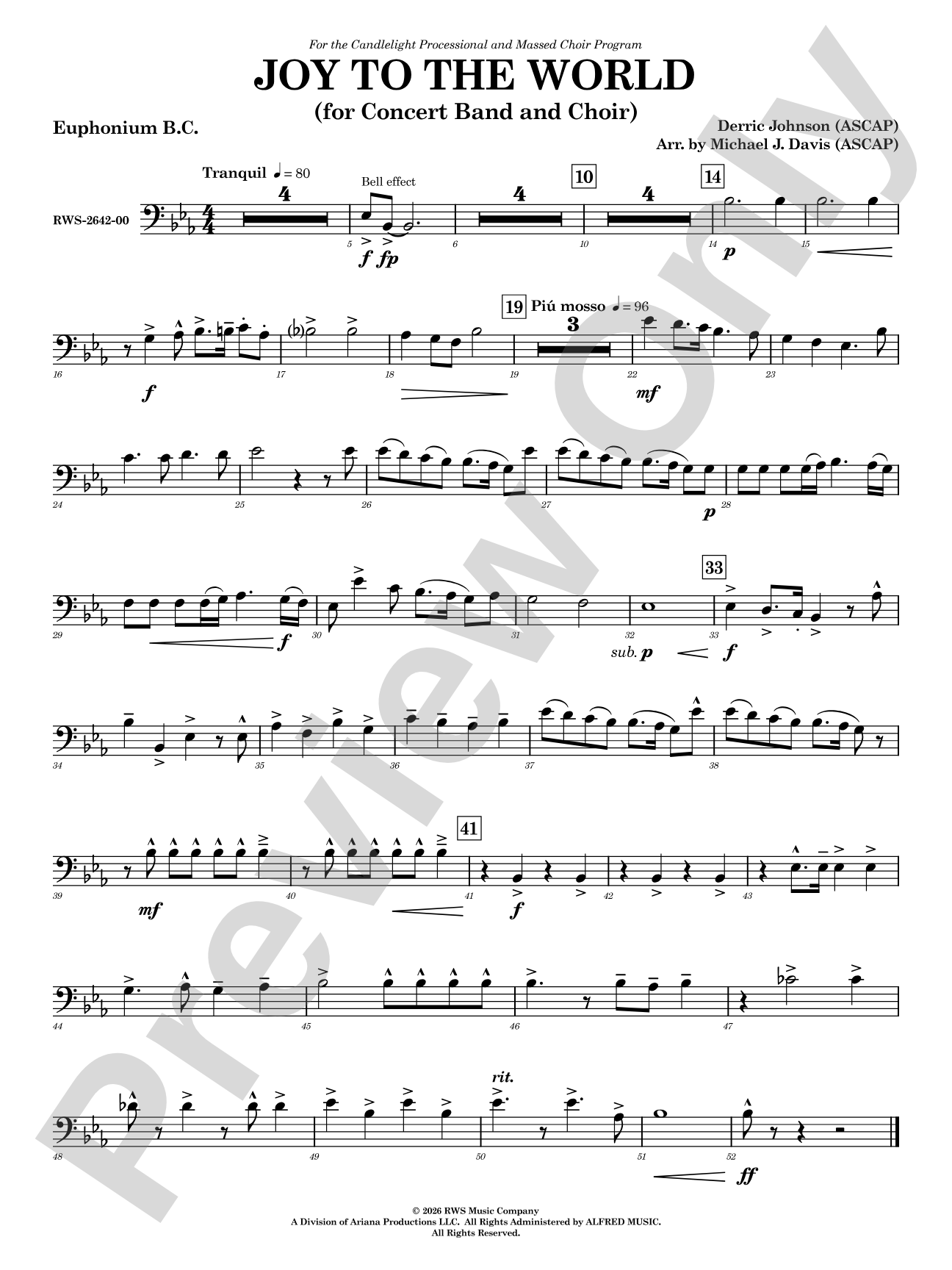 Joy to the World: Baritone B.C.