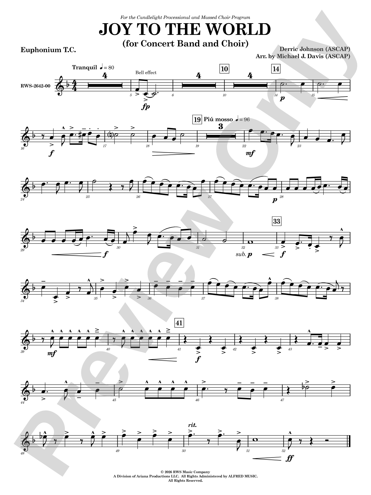 Joy to the World: Baritone T.C.