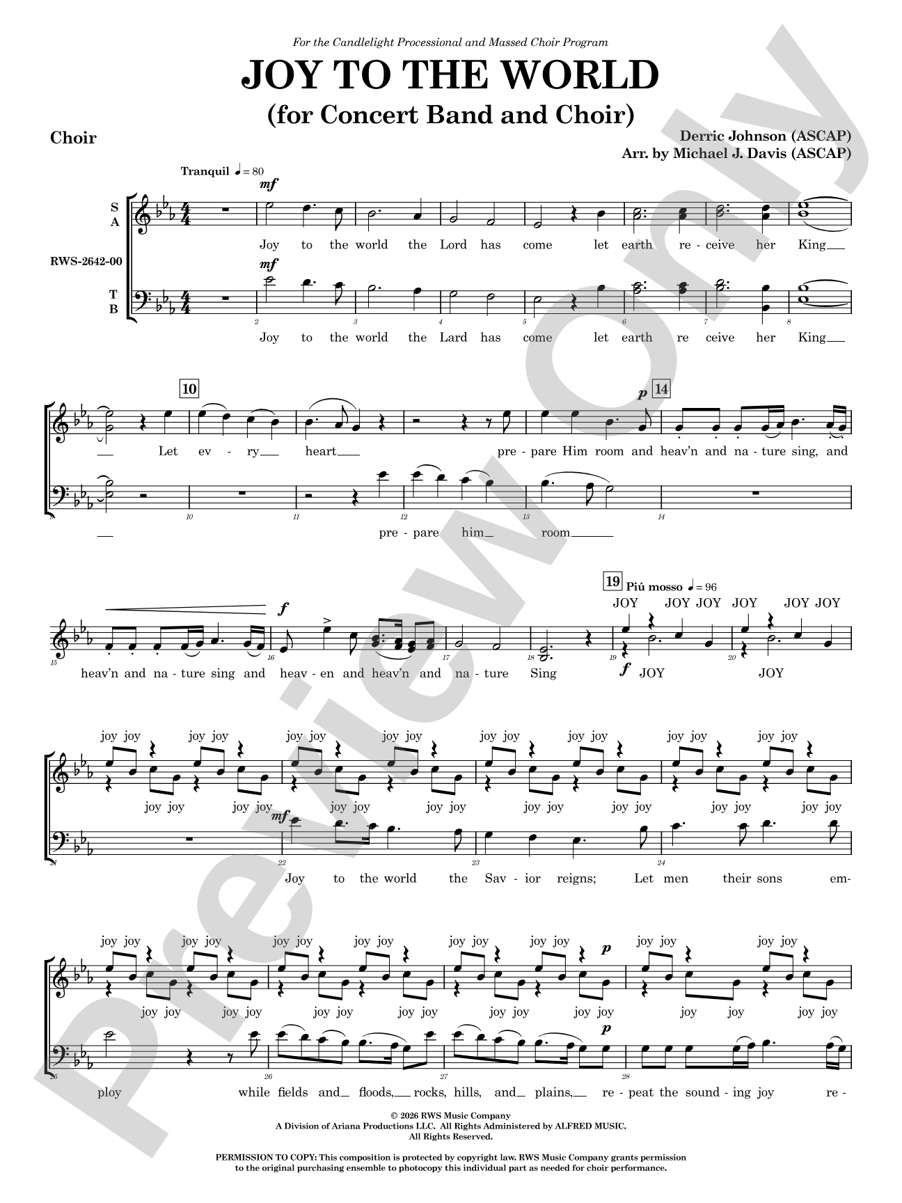 Joy to the World: Choir