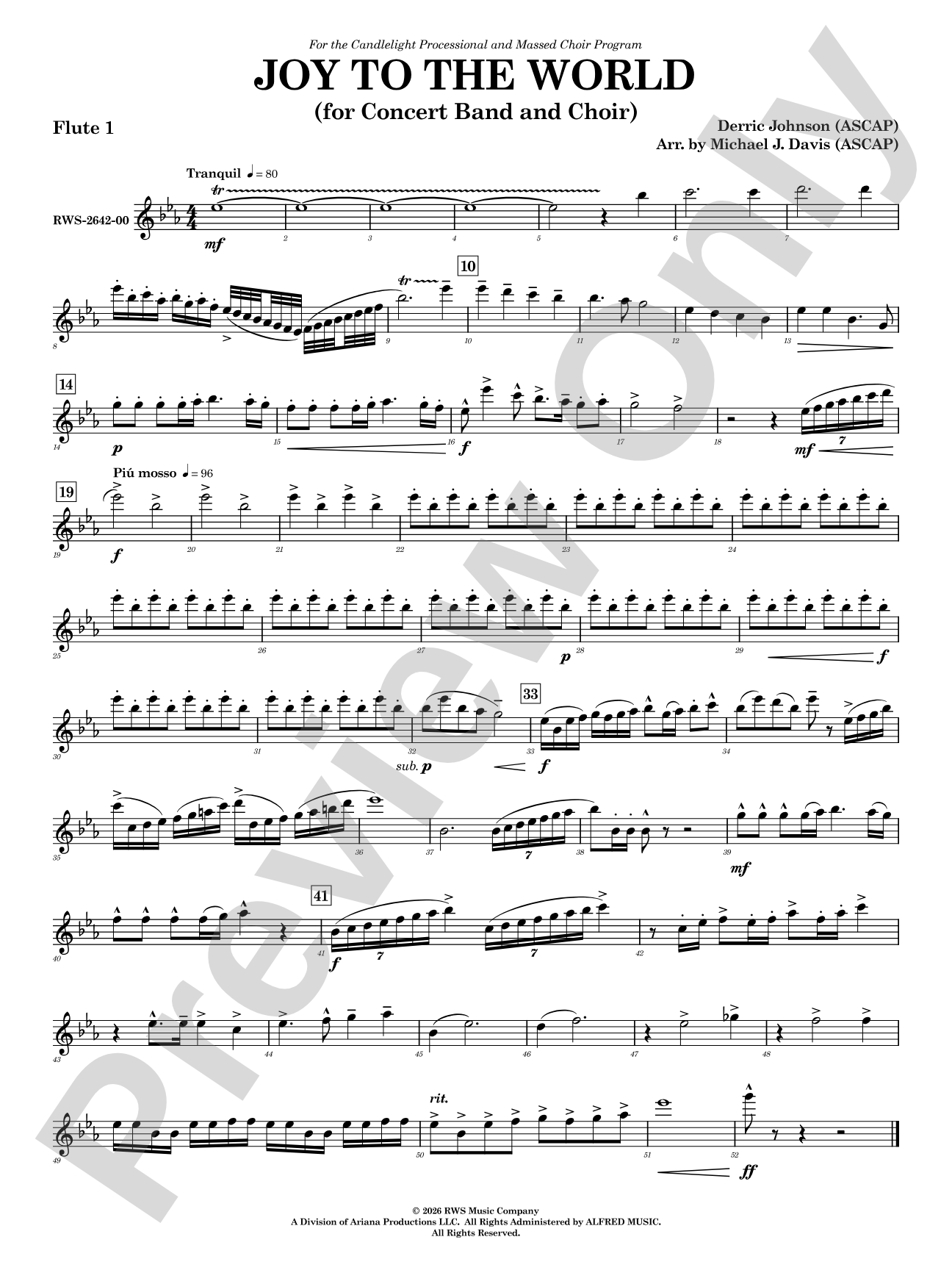 Joy to the World: Flute