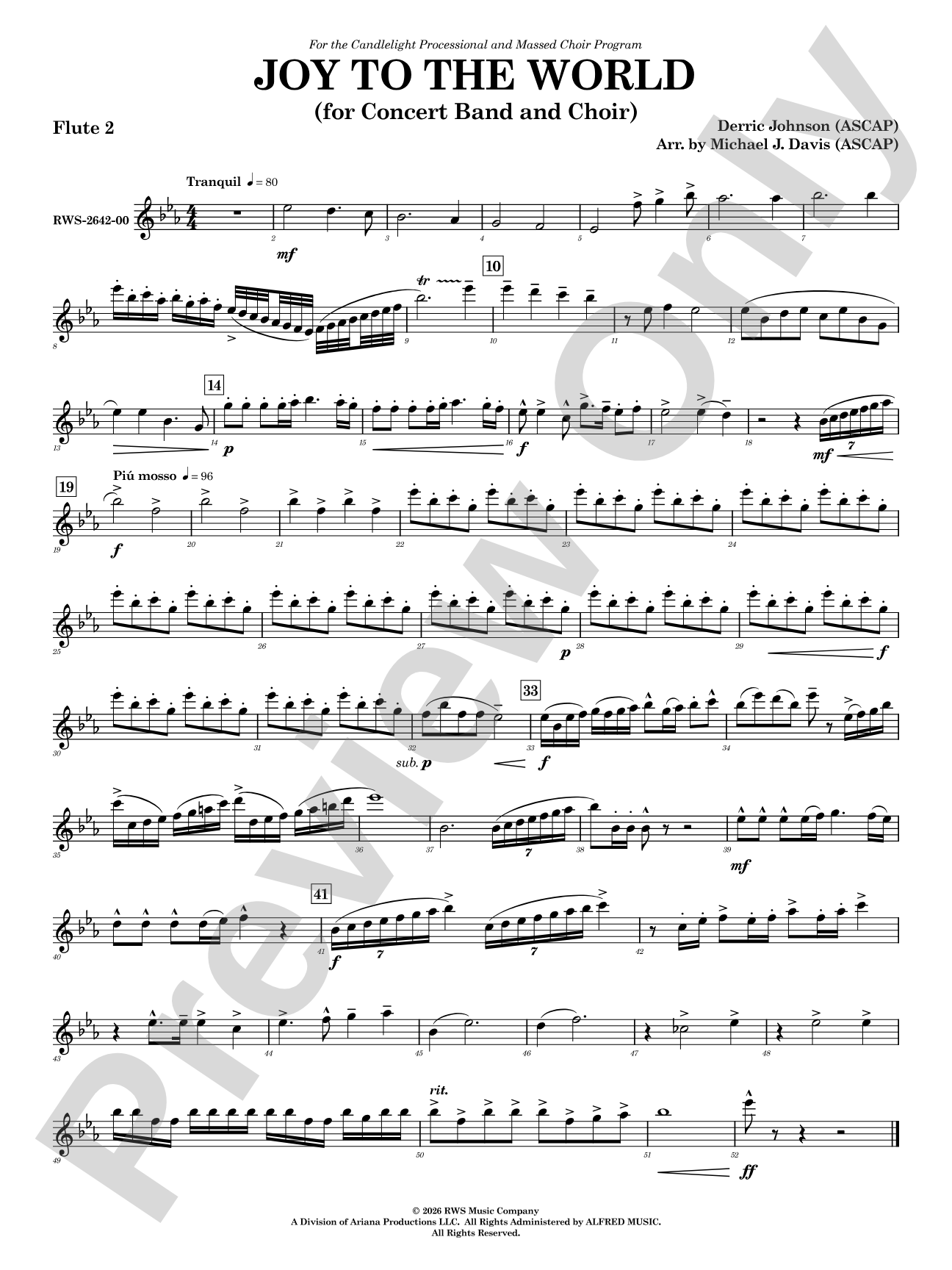 Joy to the World: 2nd Flute