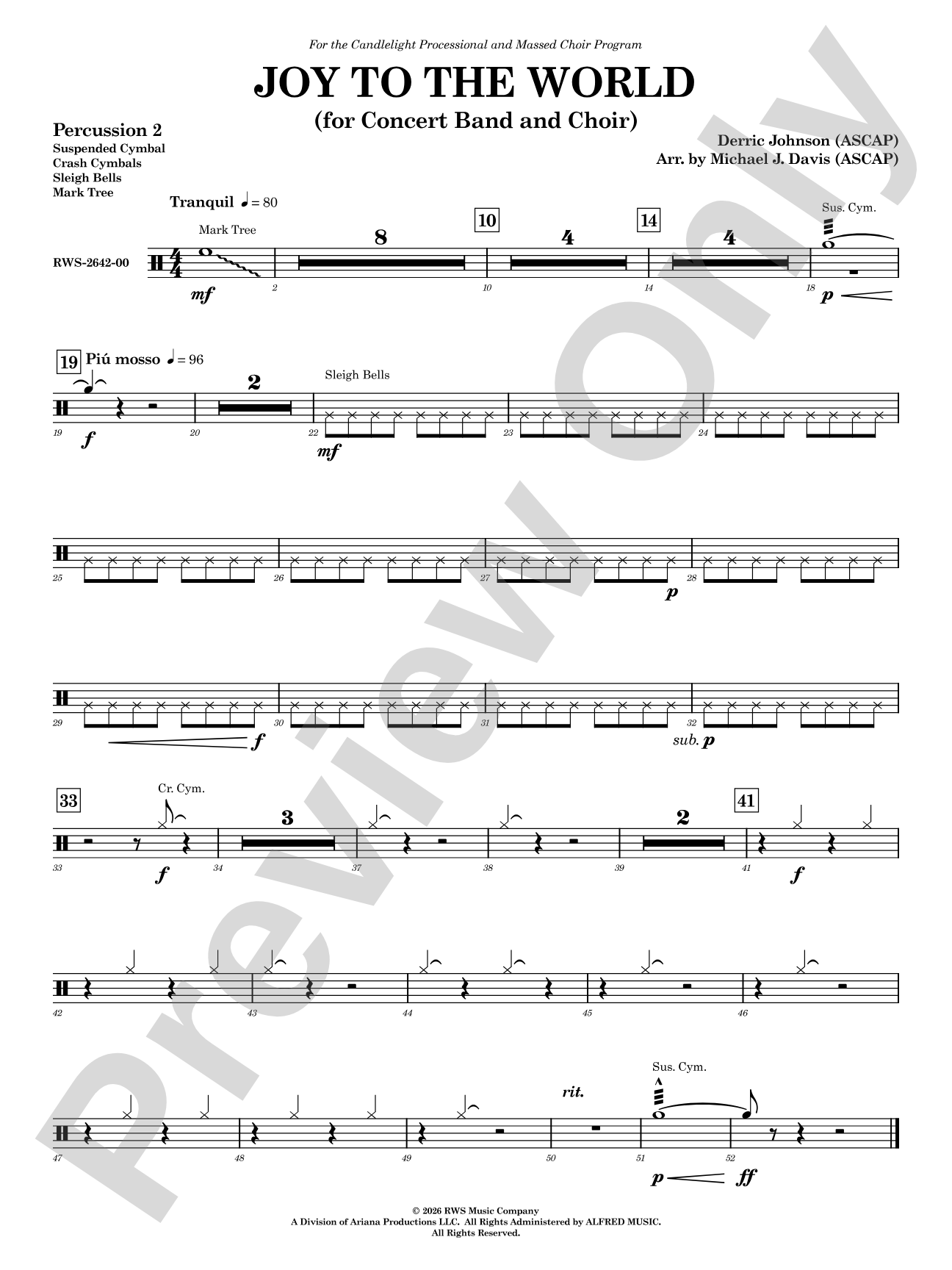 Joy to the World: 2nd Percussion