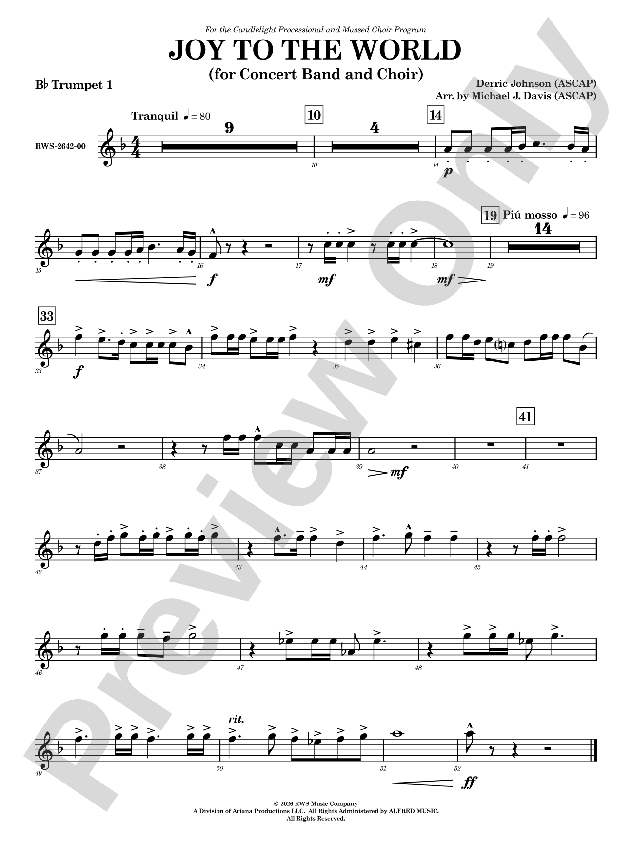 Joy to the World: 1st B-flat Trumpet