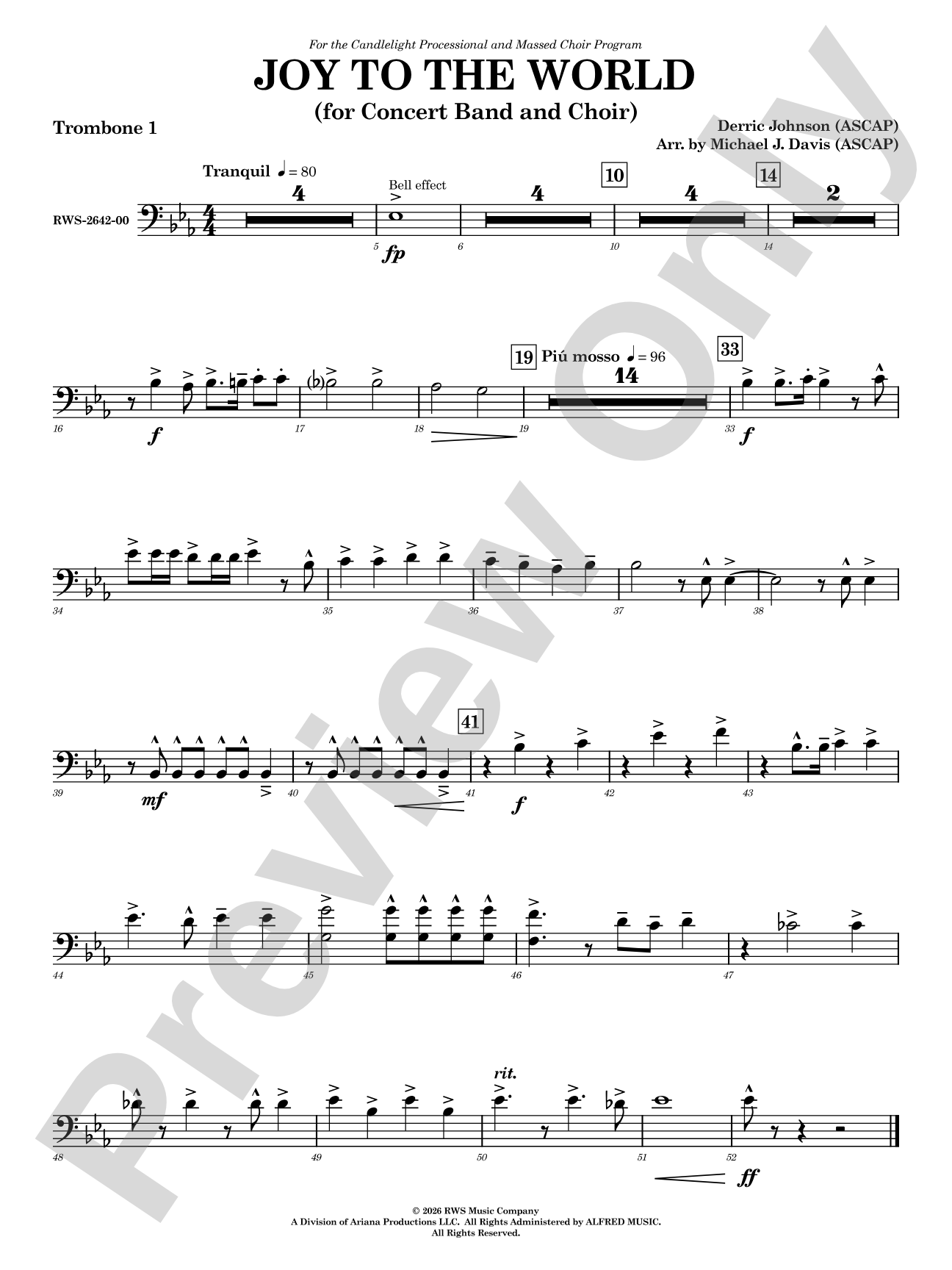 Joy to the World: 1st Trombone