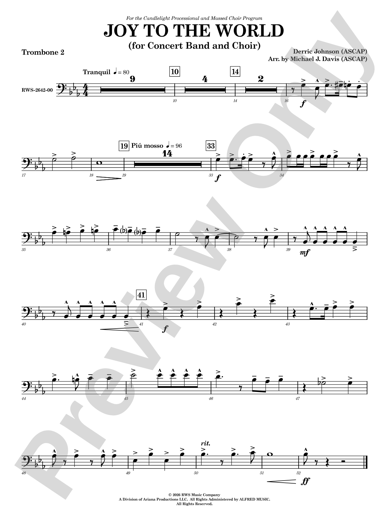 Joy to the World: 2nd Trombone