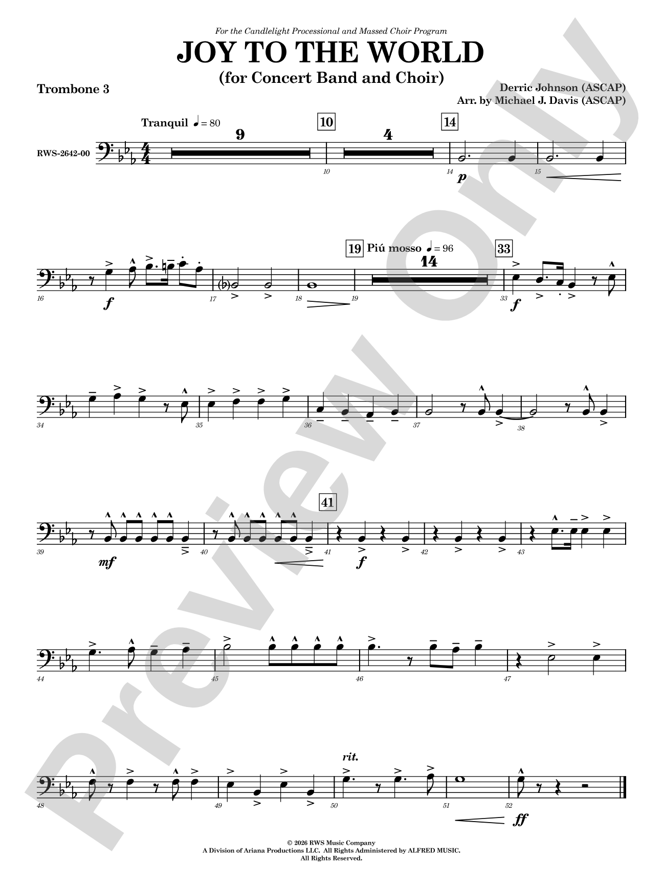 Joy to the World: 3rd Trombone