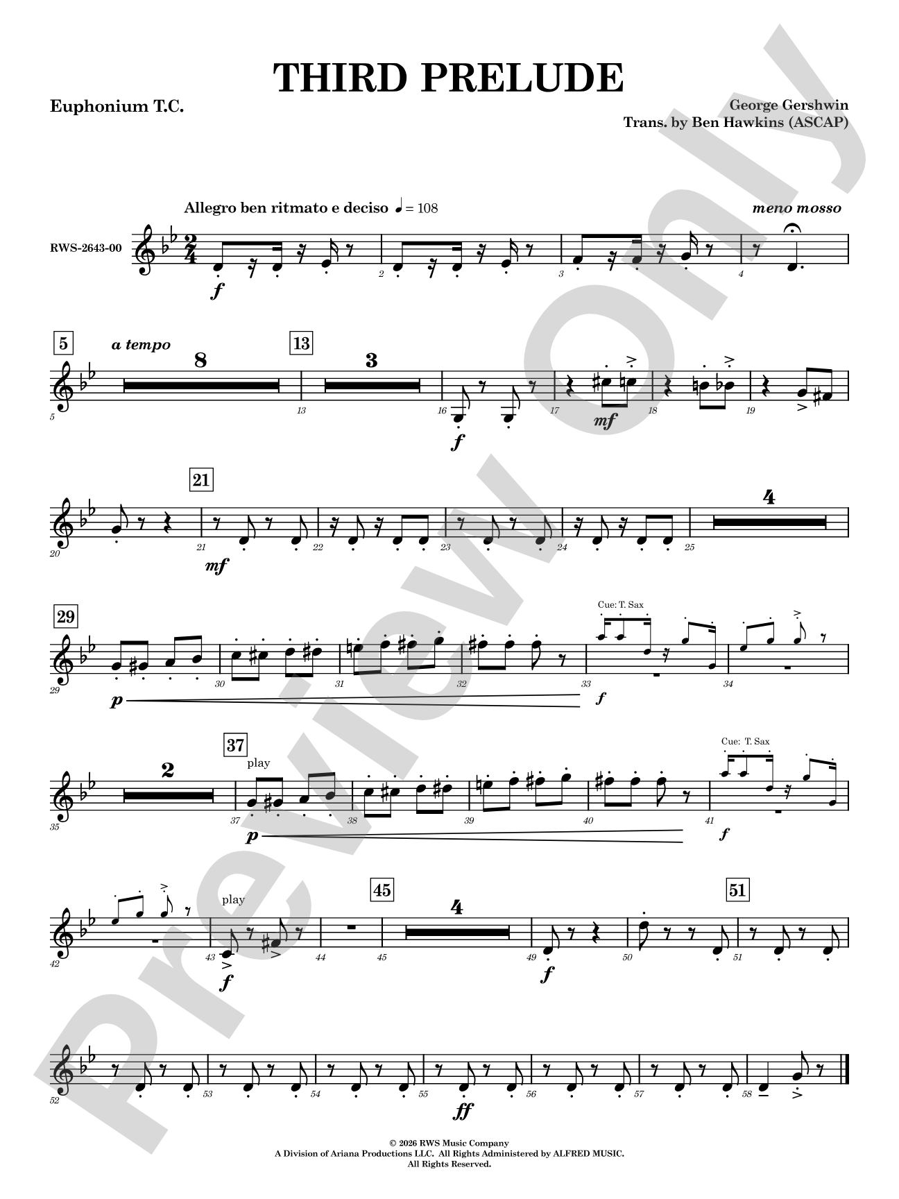 Third Prelude: Baritone T.C.