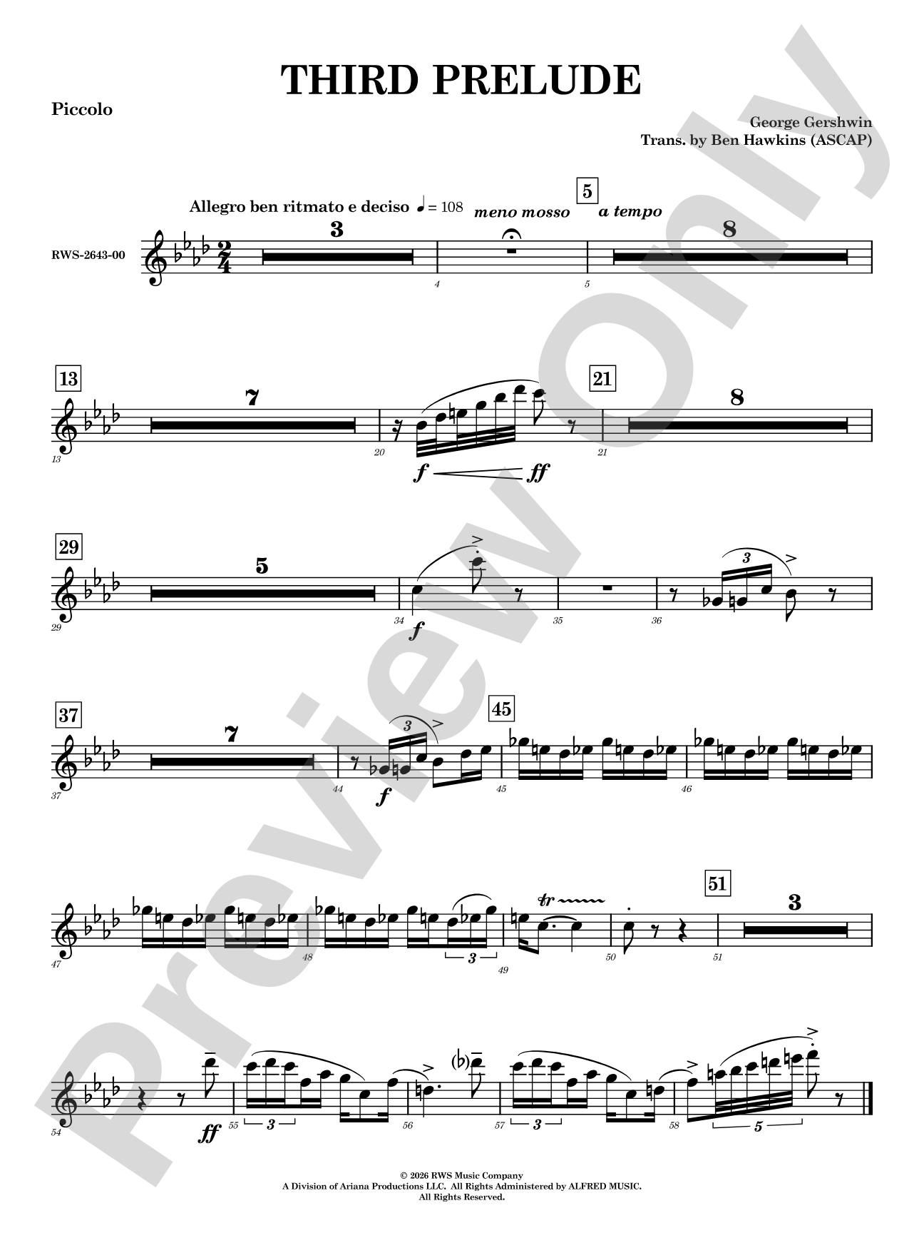 Third Prelude: Piccolo