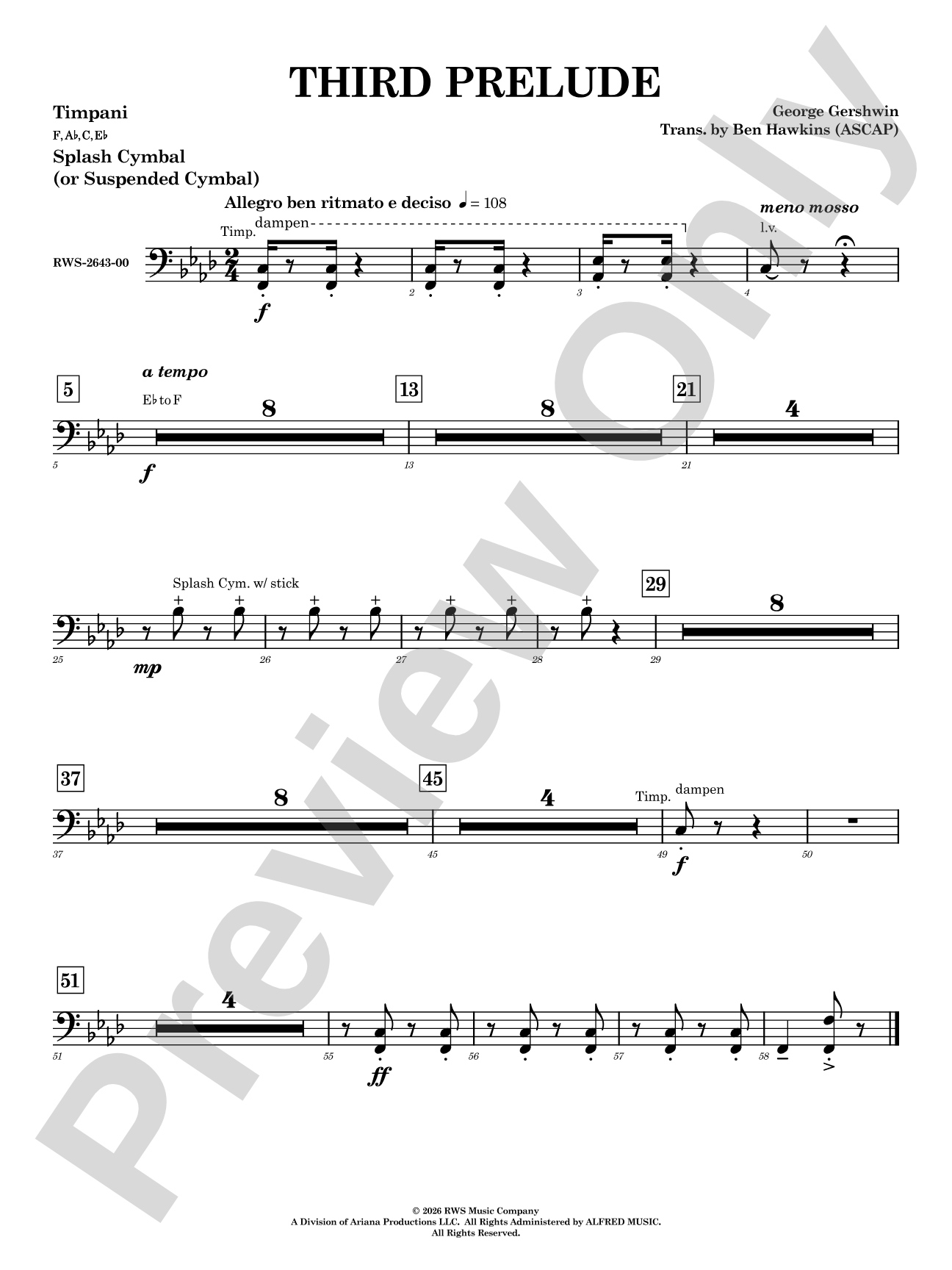 Third Prelude: Timpani